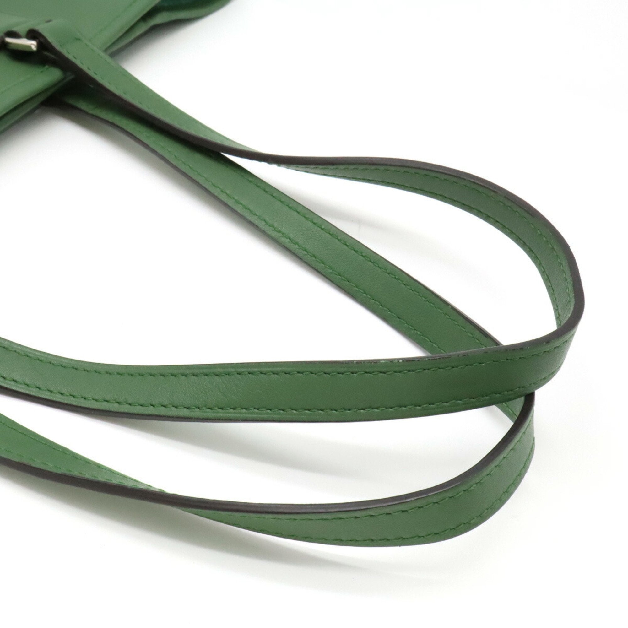 Loewe Green Leather Shoulder Bag Tote Bag (Pre-Owned)
