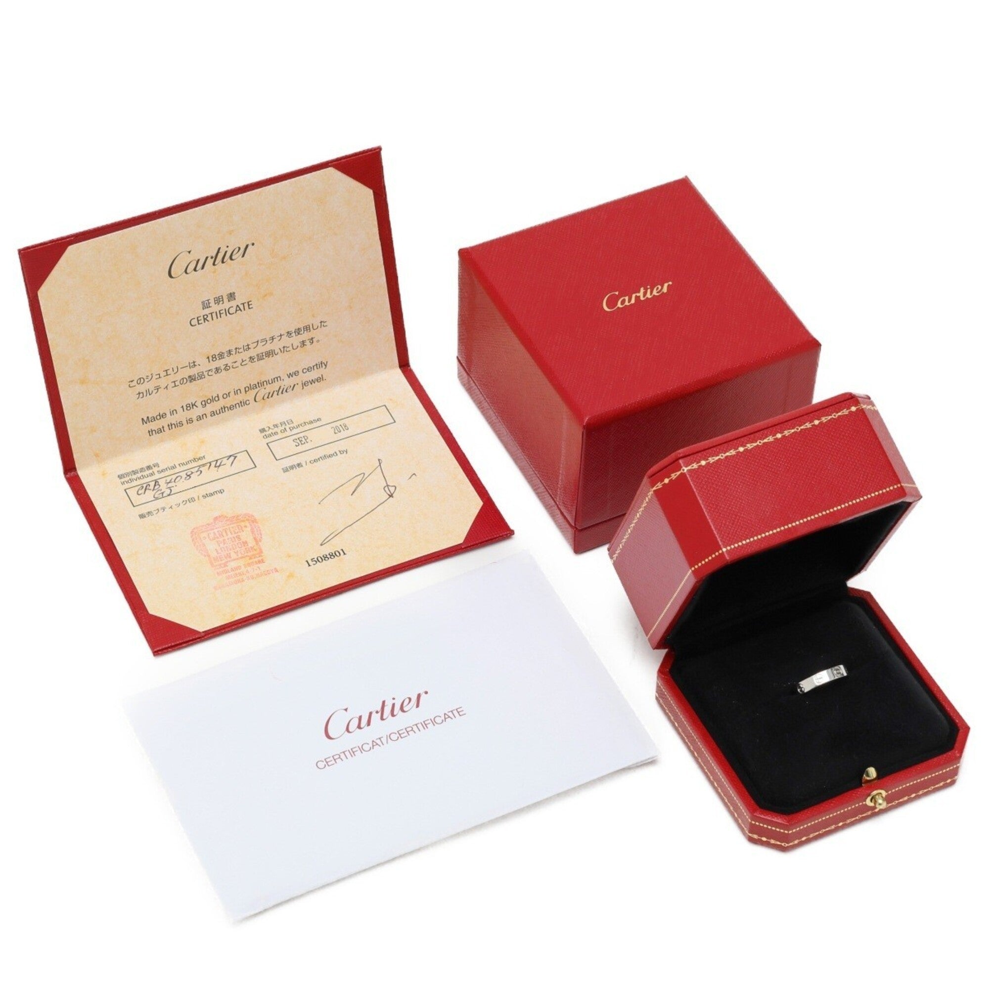 Cartier White Gold White Gold (18K) Band Ring (Pre-Owned)