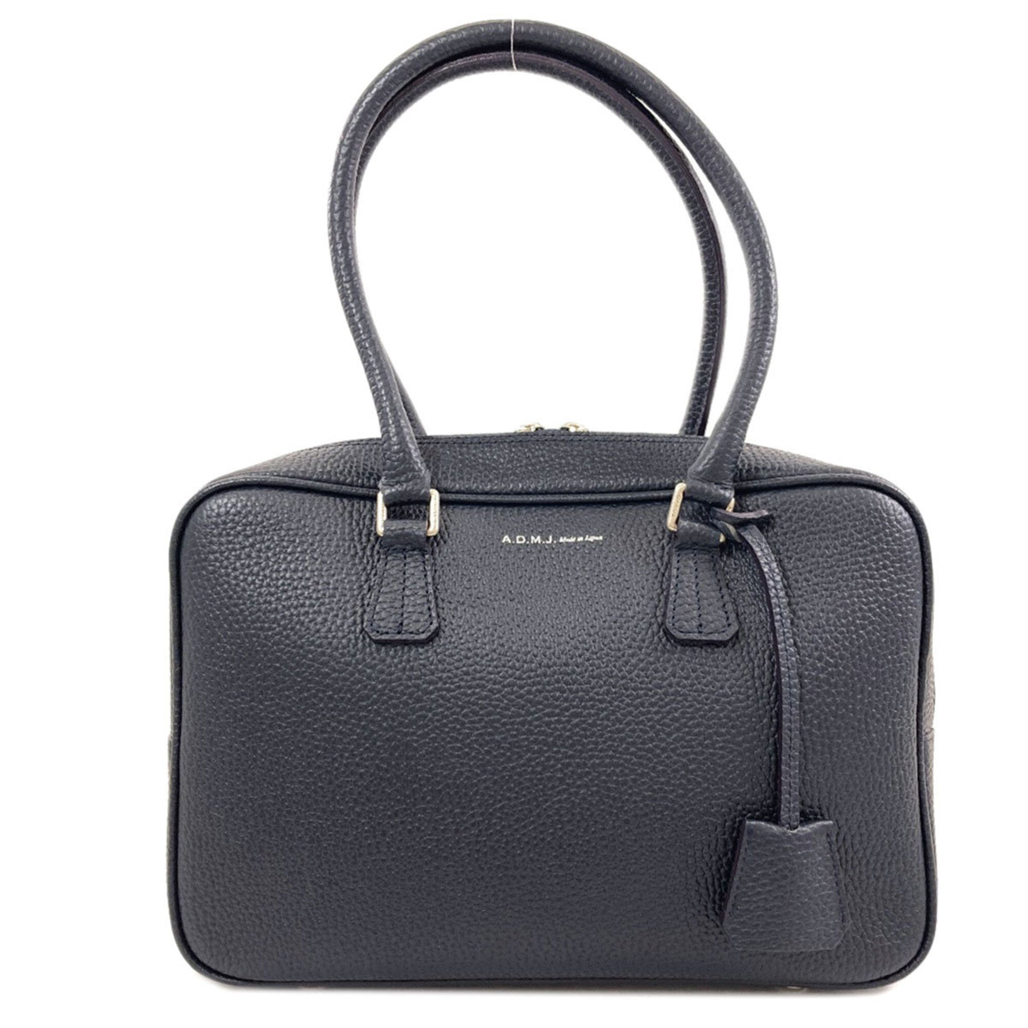 A.D.M.J Navy Leather Handbag (Pre-Owned)