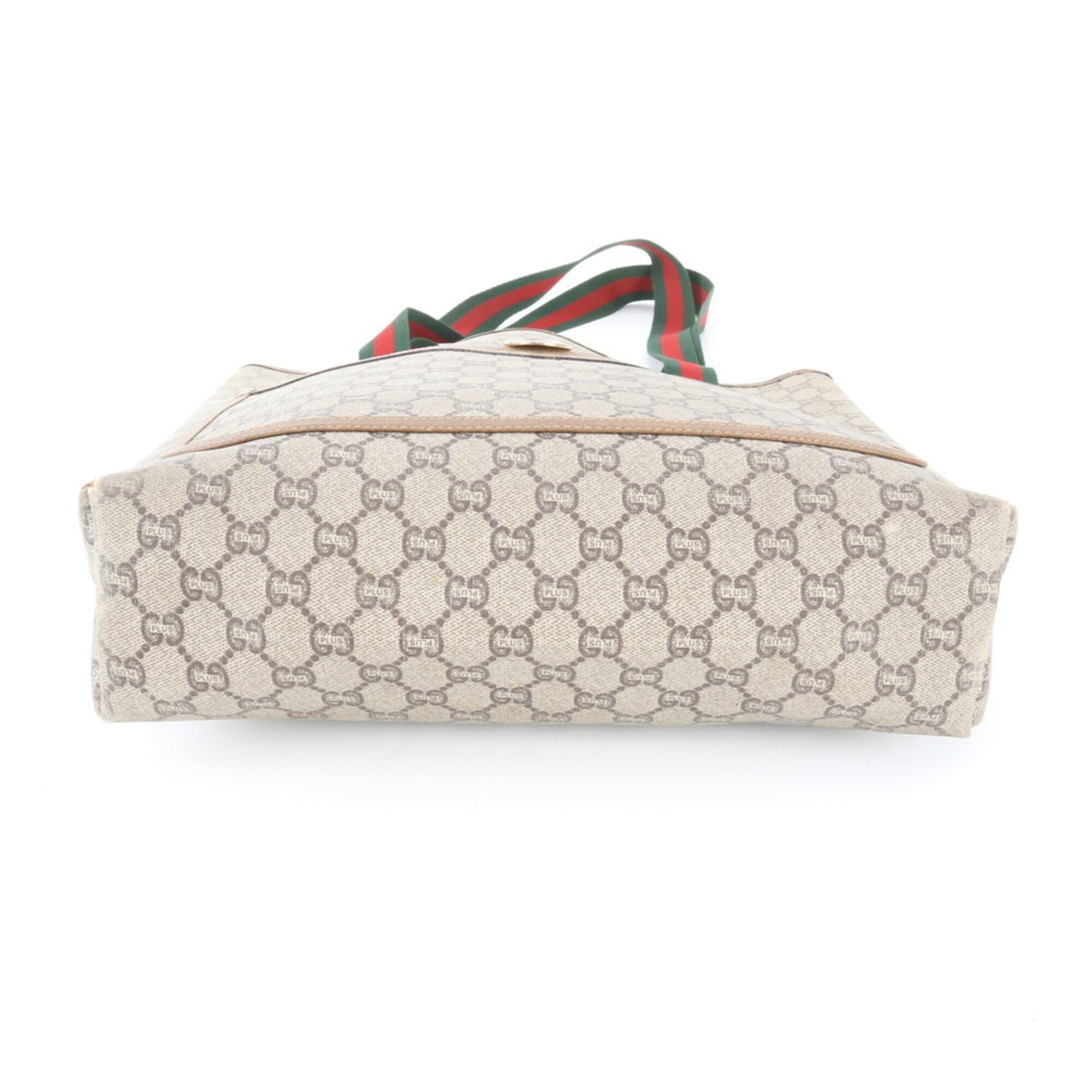 Gucci Sherry Line Beige Gg Plus Handbag (Pre-Owned)