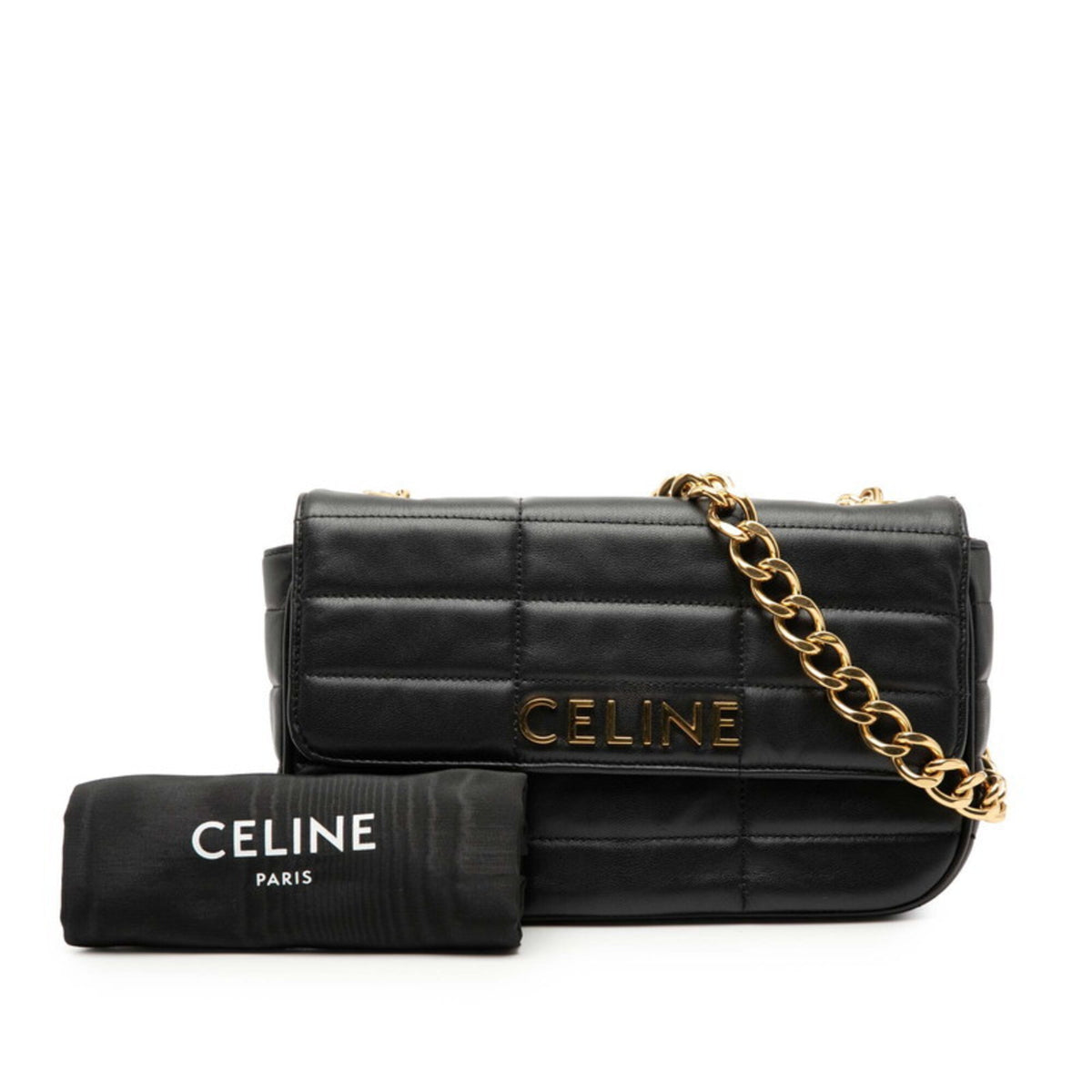 Celine Black Leather Shoulder Bag (Pre-Owned)