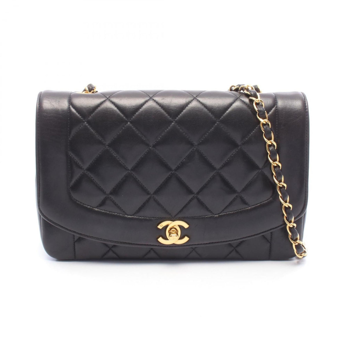 Chanel Black Leather Handbag Shoulder Bag (Pre-Owned)