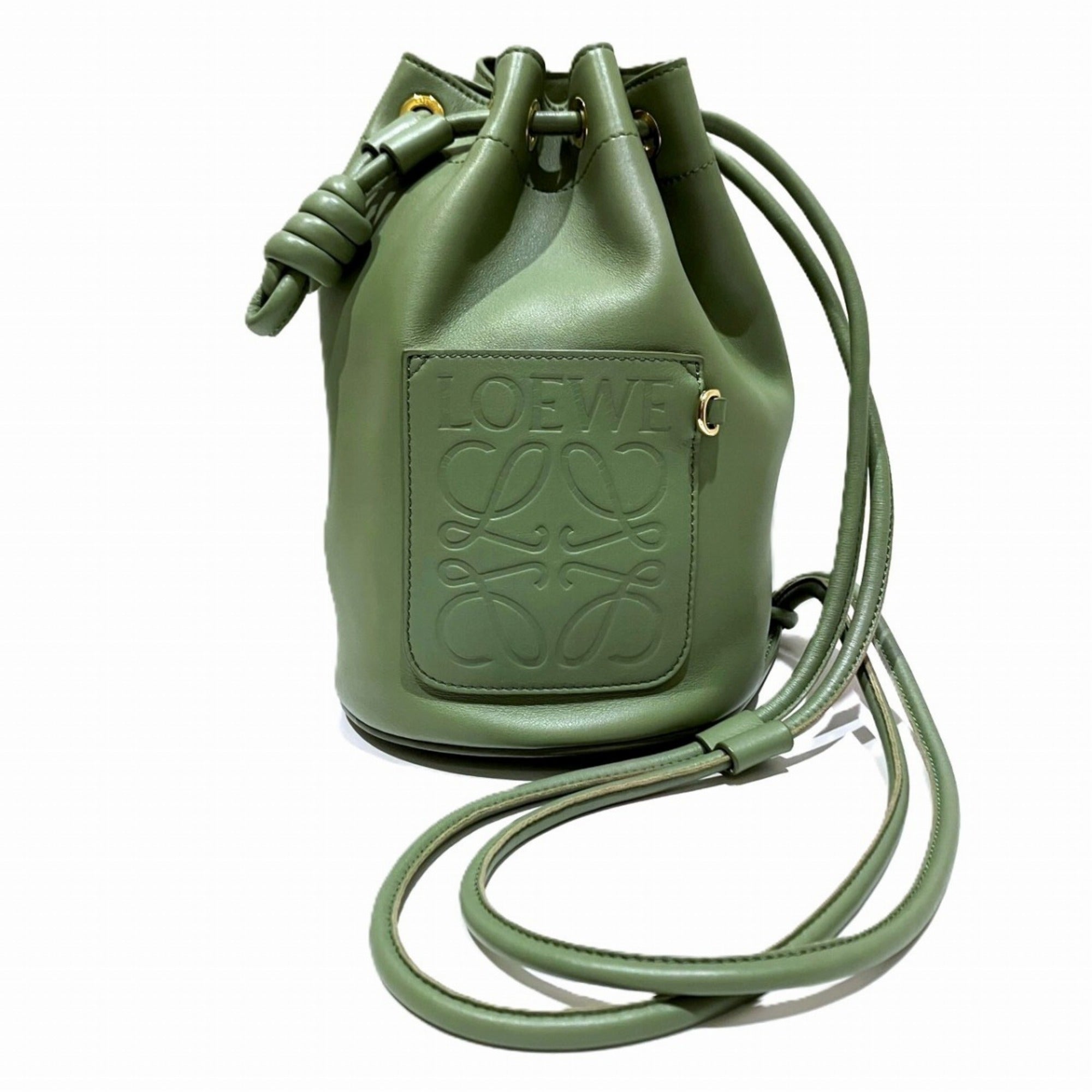 Loewe Dark Green Green Leather Shoulder Bag (Pre-Owned)