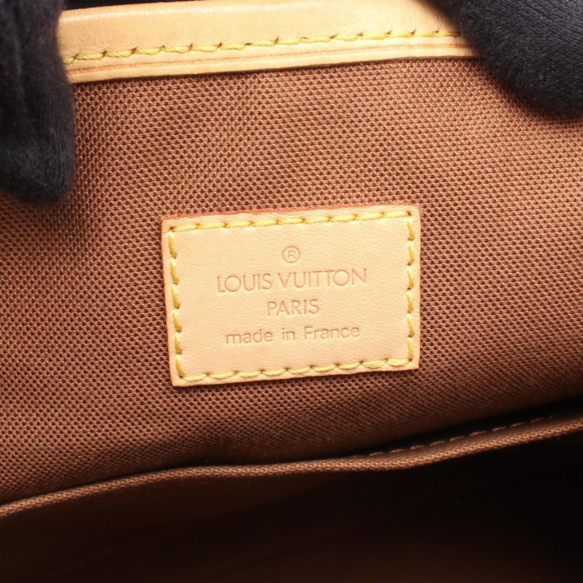 Louis Vuitton Brown Monogram Coated Canvas Leather Handbag (Pre-Owned)