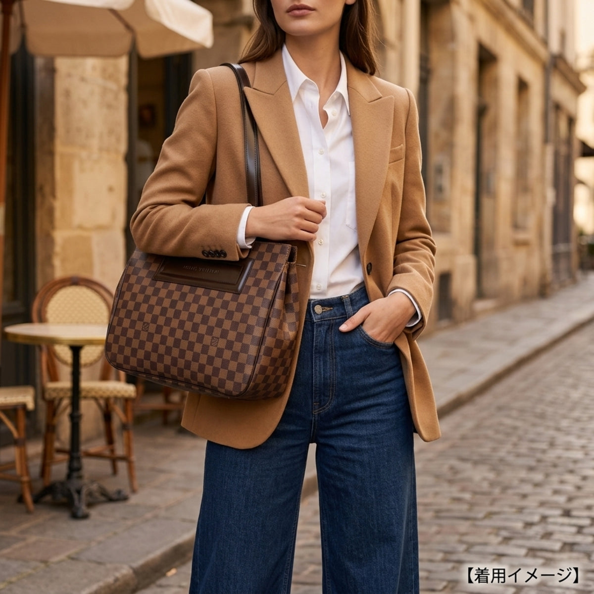 Louis Vuitton Damier Brown Damier Canvas Tote Bag (Pre-Owned)