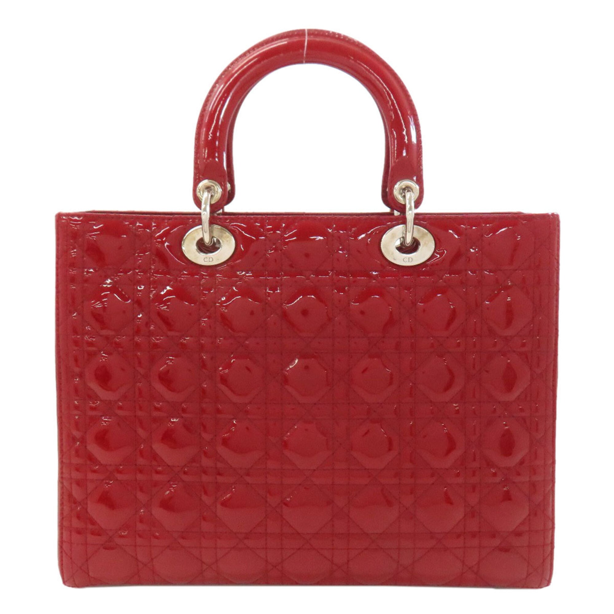Christian Dior Lady Dior Red Color Leather Handbag (Pre-Owned)