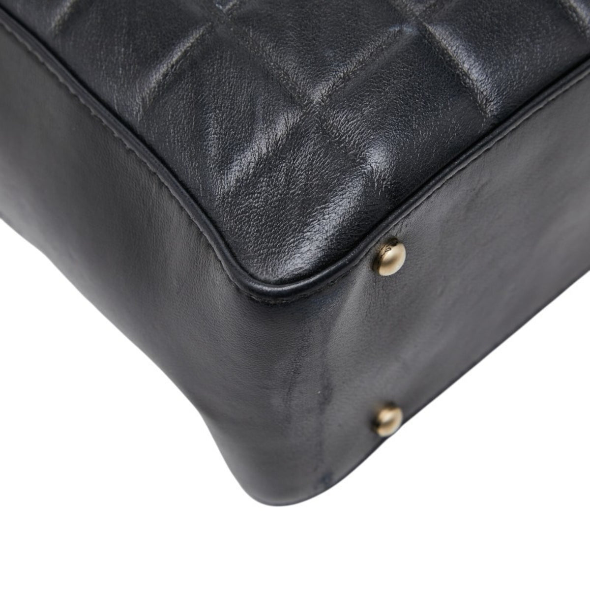 Chanel Black Leather Shoulder Bag Tote Bag (Pre-Owned)