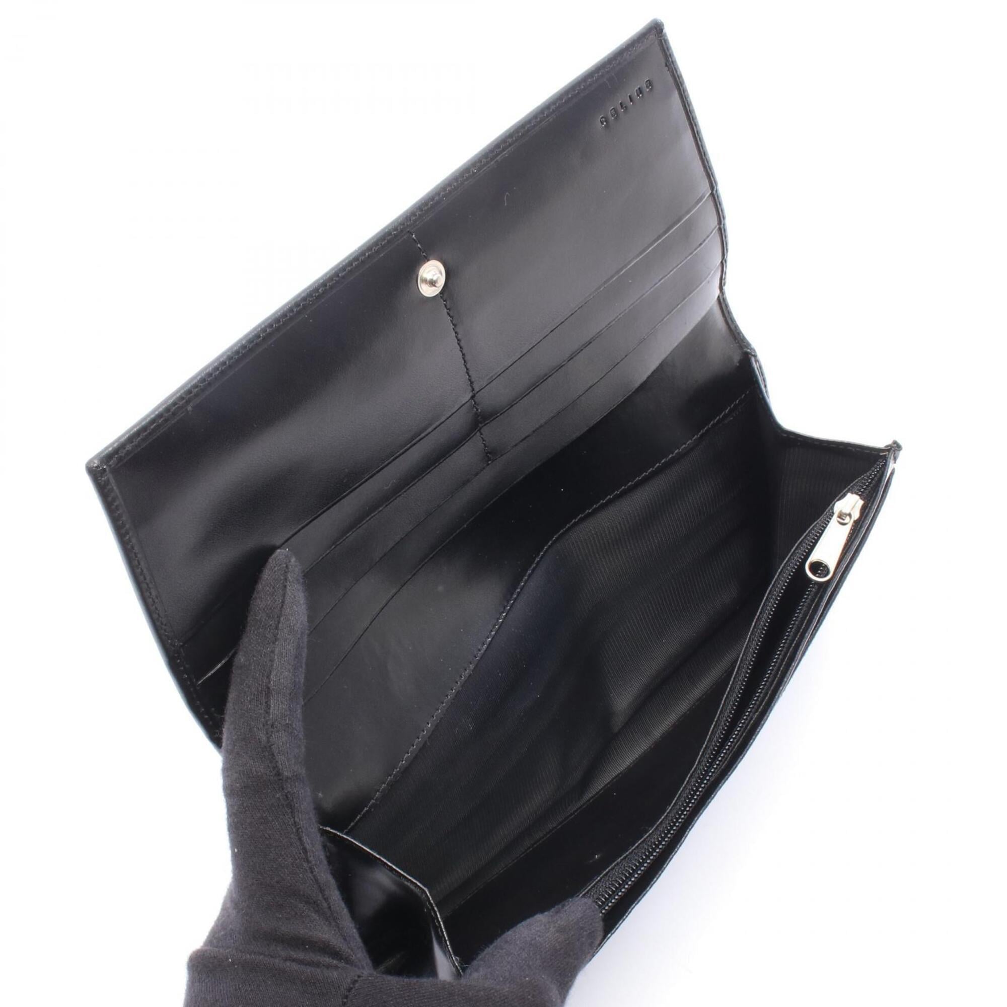 Celine Black Leather Long Wallet (Bi-Fold) (Pre-Owned)