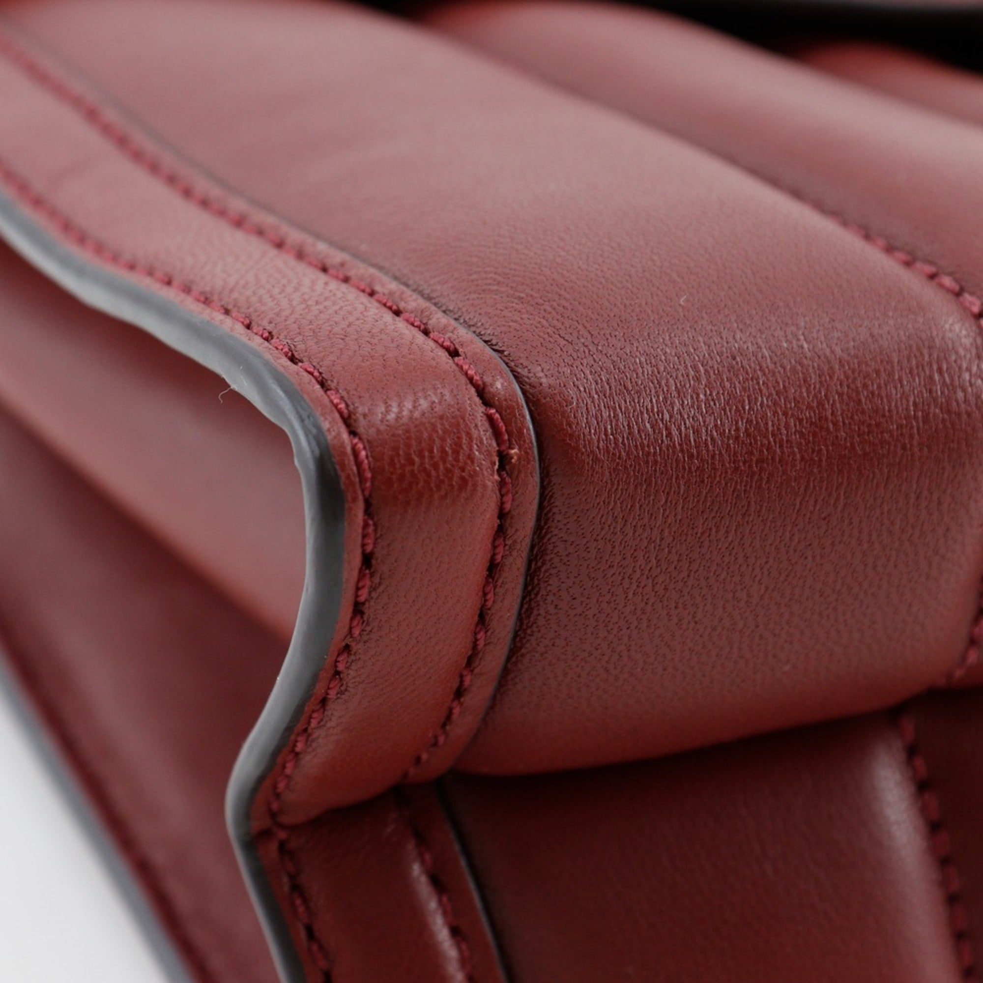 Michael Kors Red Color Leather Shoulder Bag (Pre-Owned)