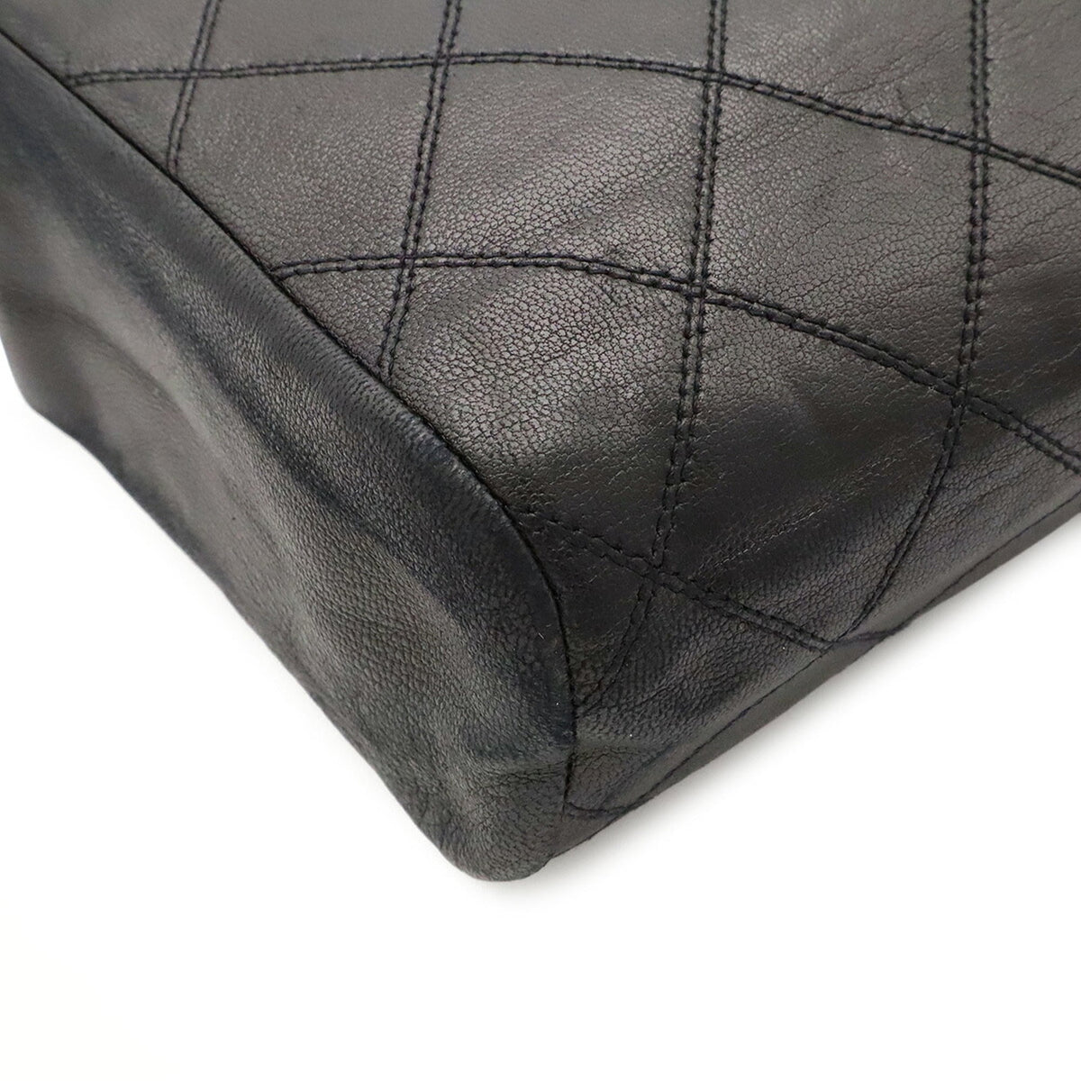 Chanel Bicolor Black Leather Clutch Bag (Pre-Owned)