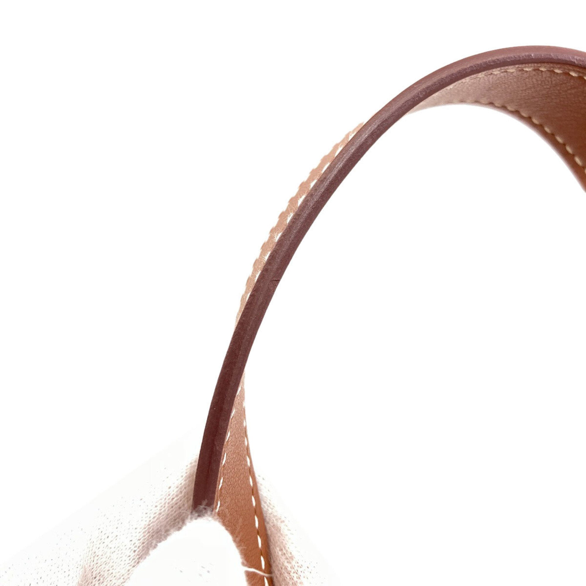 Hermes Gold Taurillon Clemence Leather Handbag (Pre-Owned)