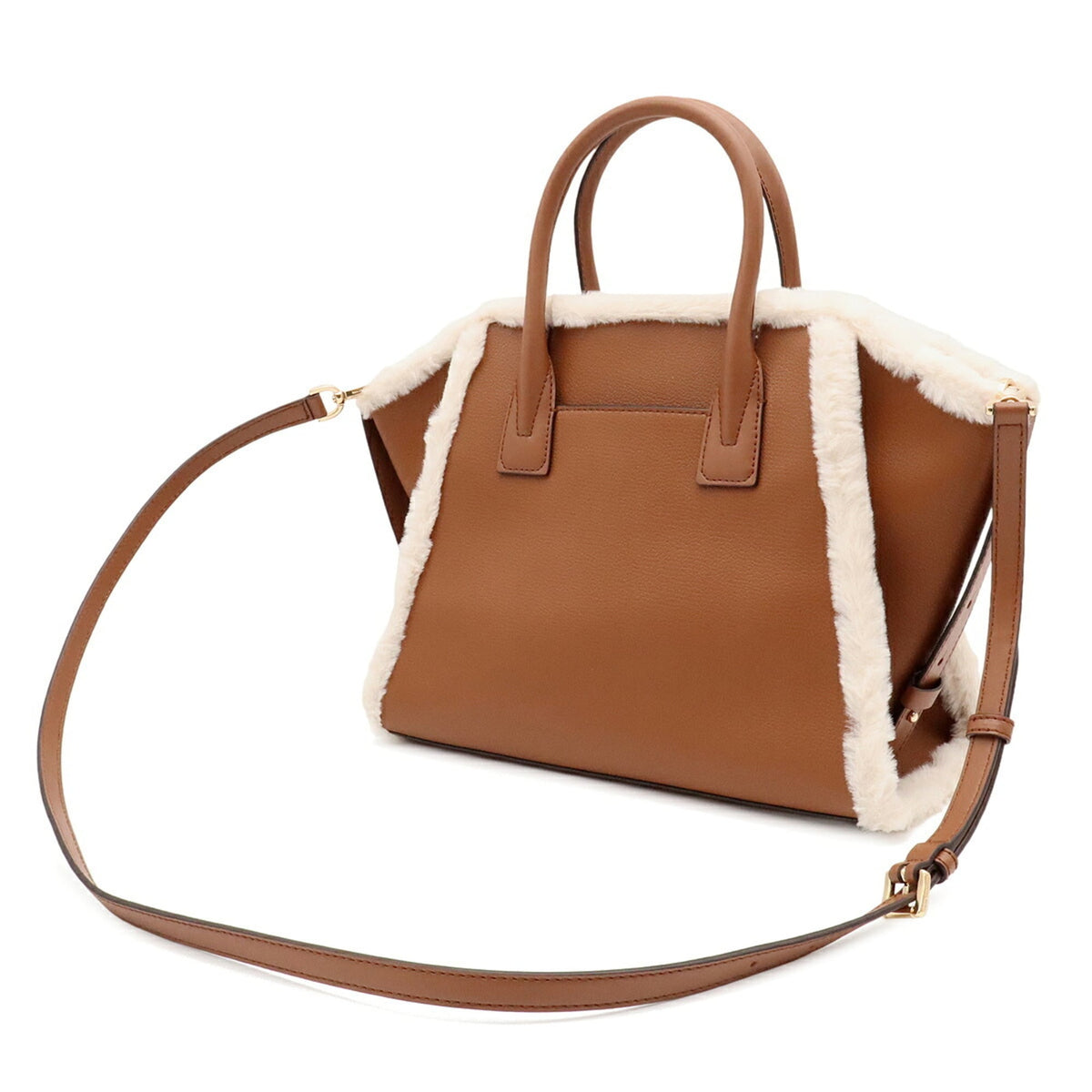 Michael Kors Brown White Leather Handbag (Pre-Owned)