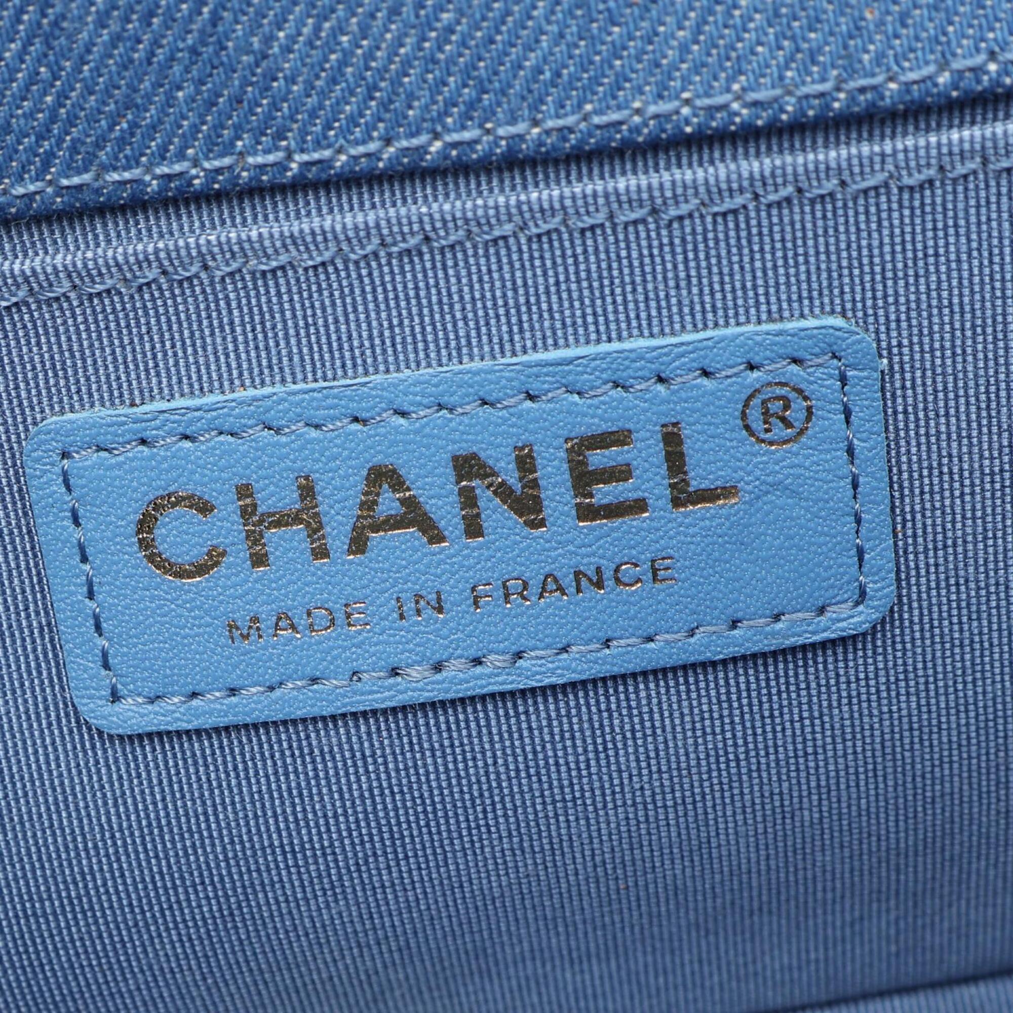 Chanel Blue Denim Handbag Shoulder Bag (Pre-Owned)