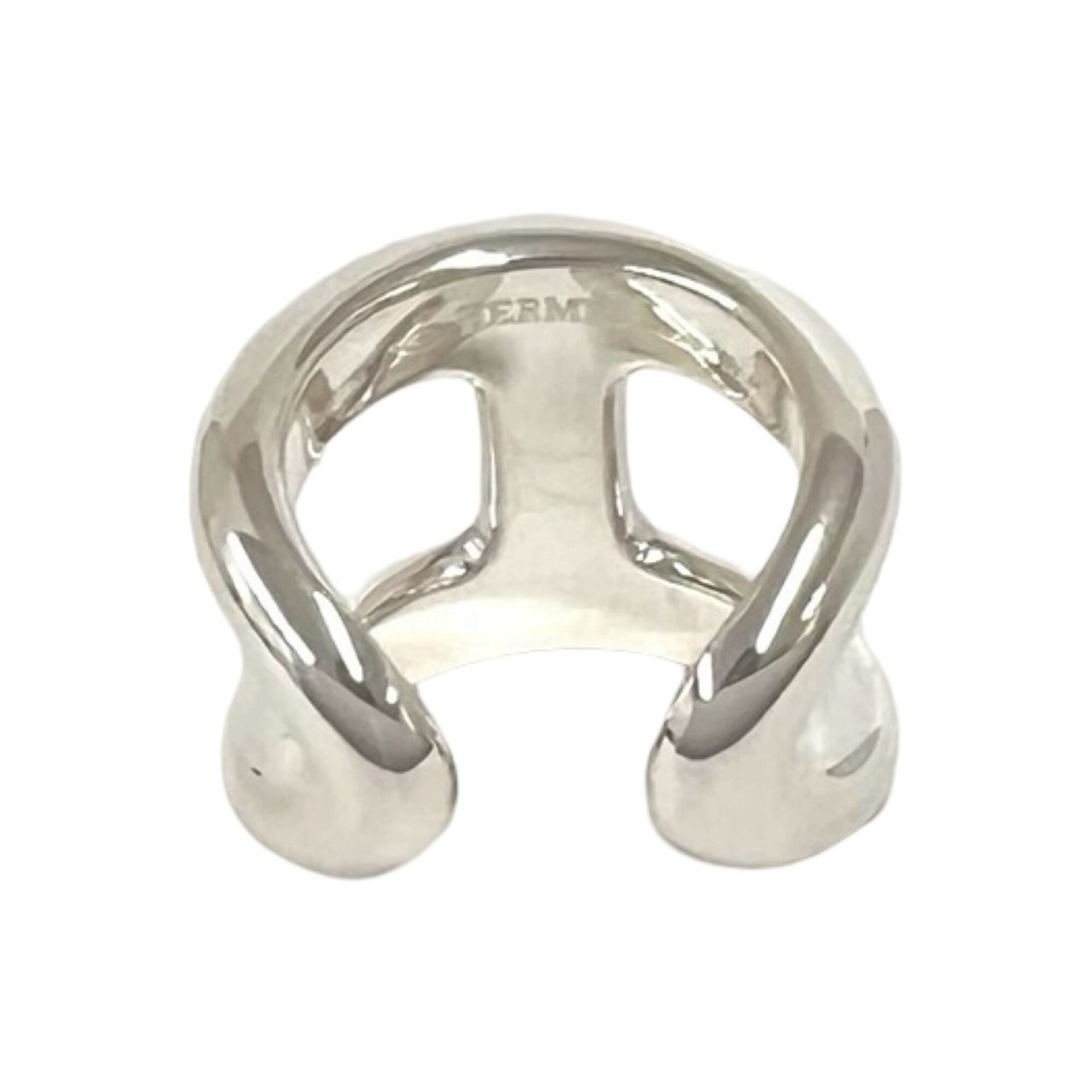 Hermes Silver Silver 925 Band Ring (Pre-Owned)