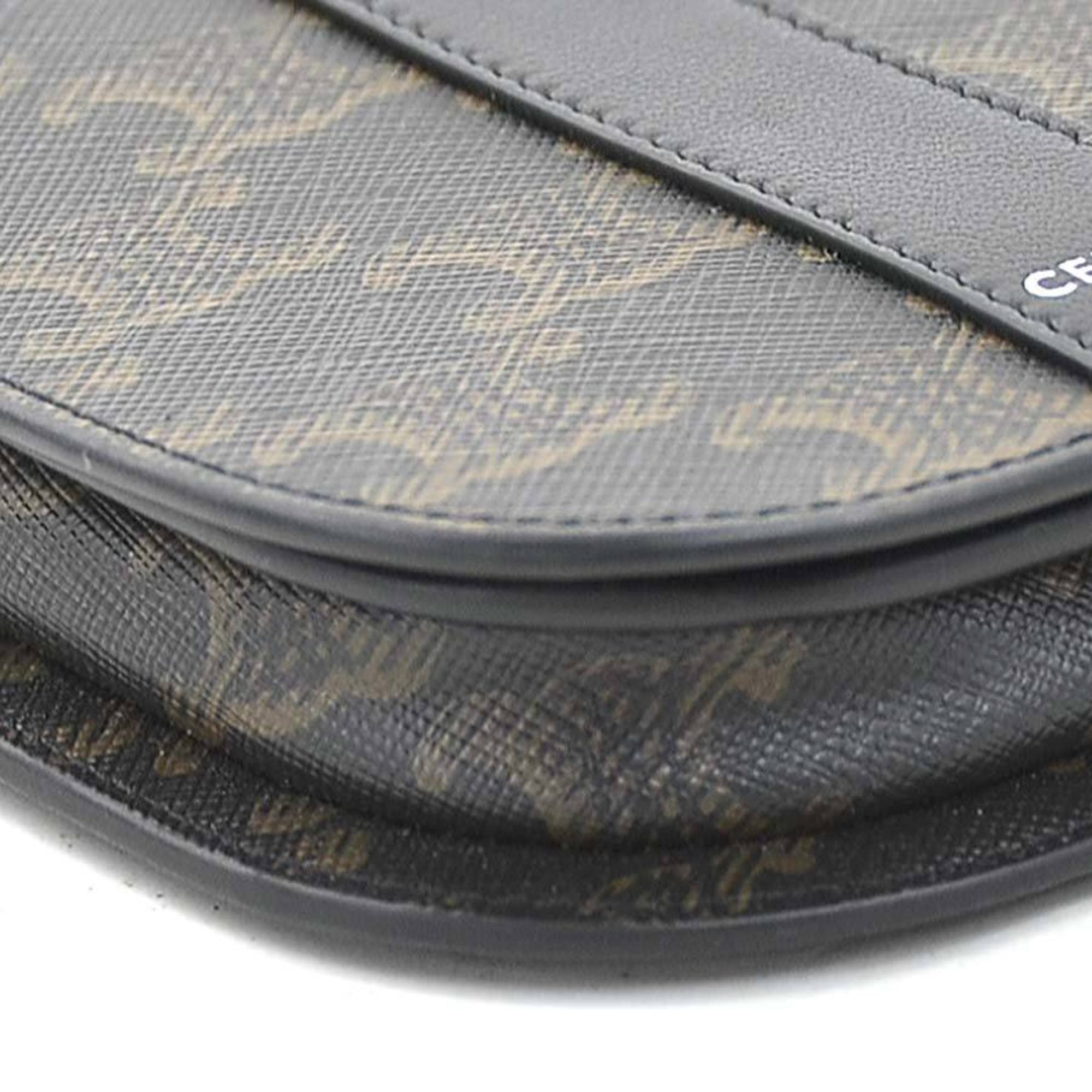 Celine Black Coated Canvas Shoulder Bag (Pre-Owned)