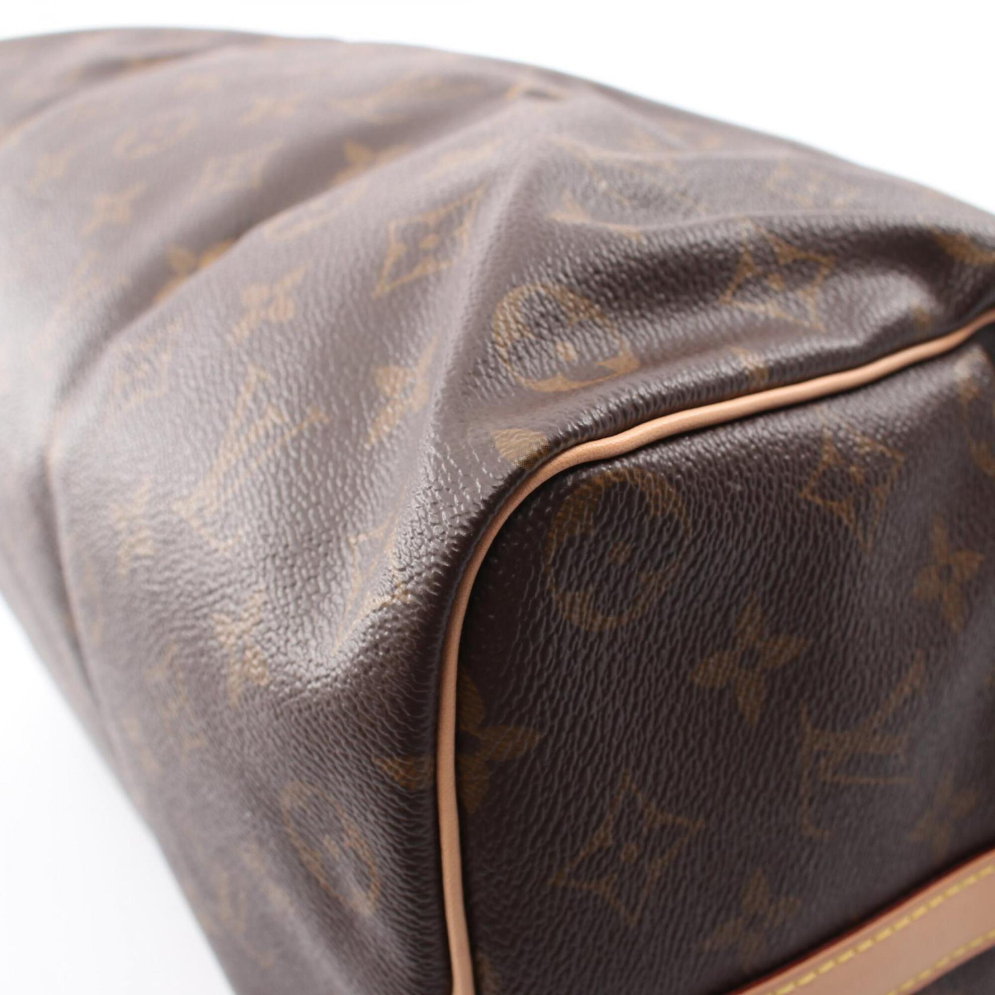 Louis Vuitton Brown Monogram Coated Canvas Leather Handbag (Pre-Owned)