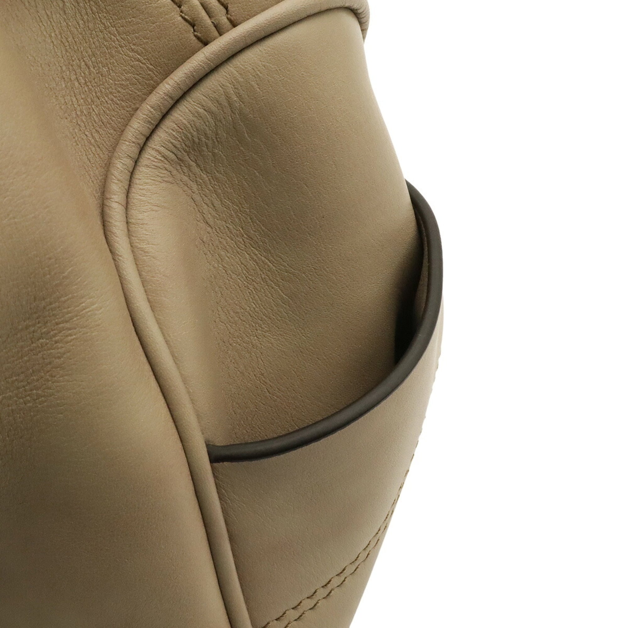 Celine Beige Leather Handbag Tote Bag (Pre-Owned)