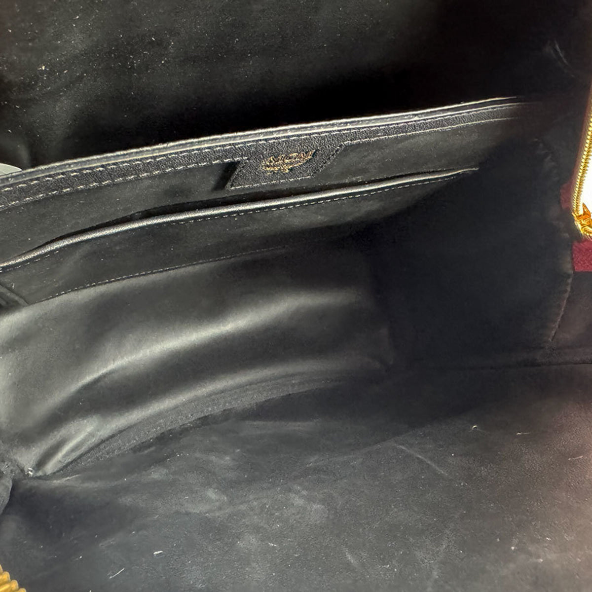 Mcm Red Color Leather Backpack (Pre-Owned)