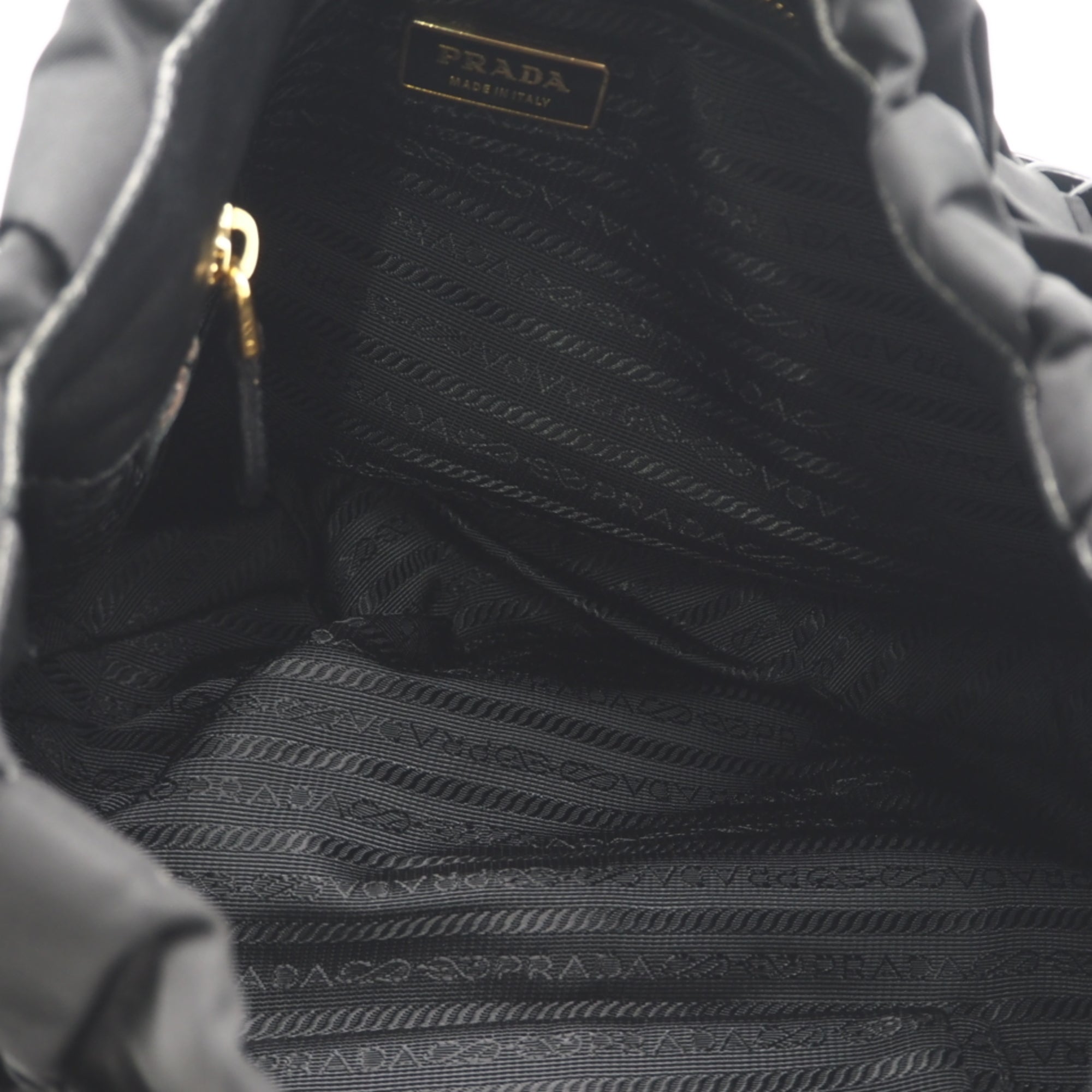Prada Black Nylon Leather Plastic Handbag (Pre-Owned)