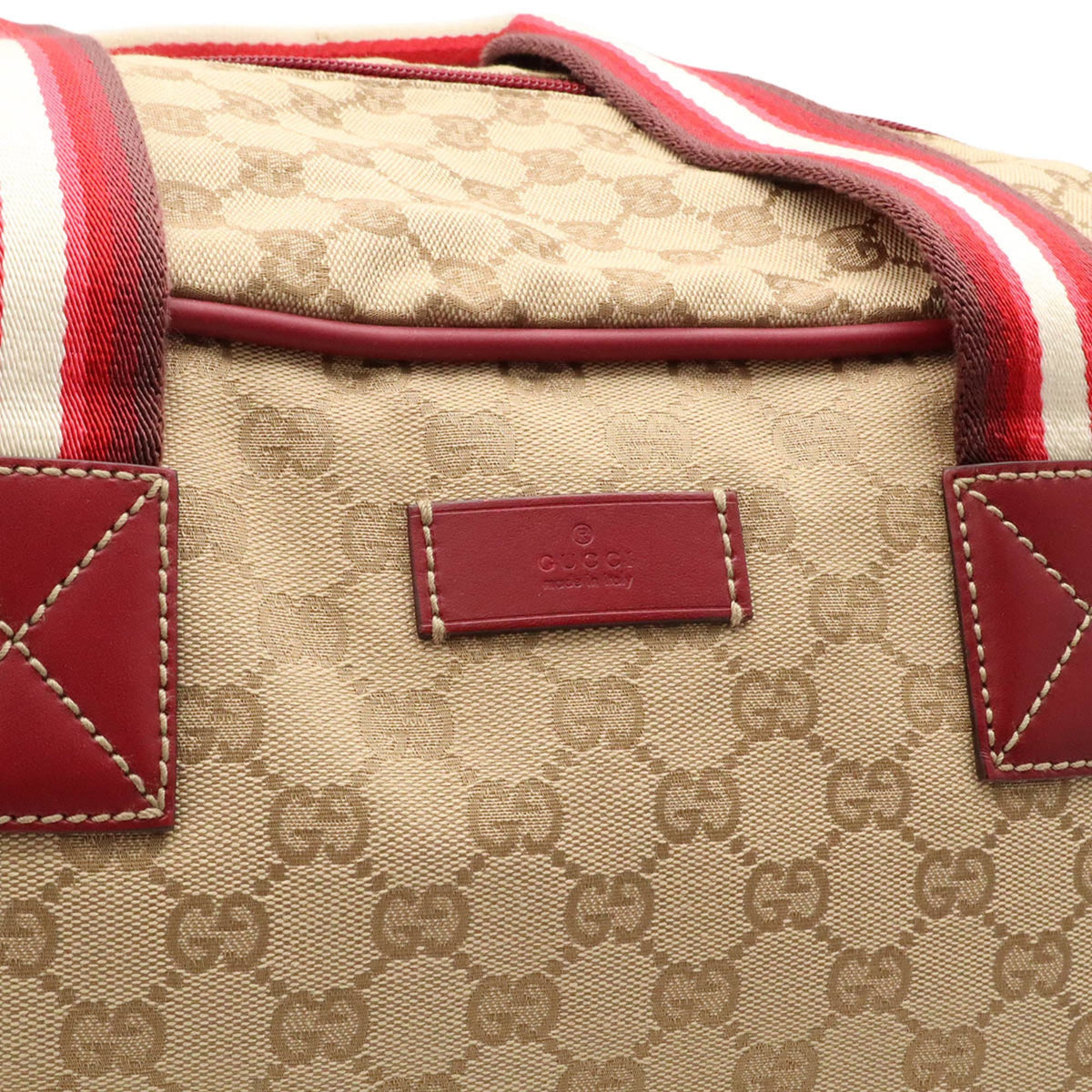 Gucci Beige Gg Canvas Boston Bag Shoulder Bag (Pre-Owned)