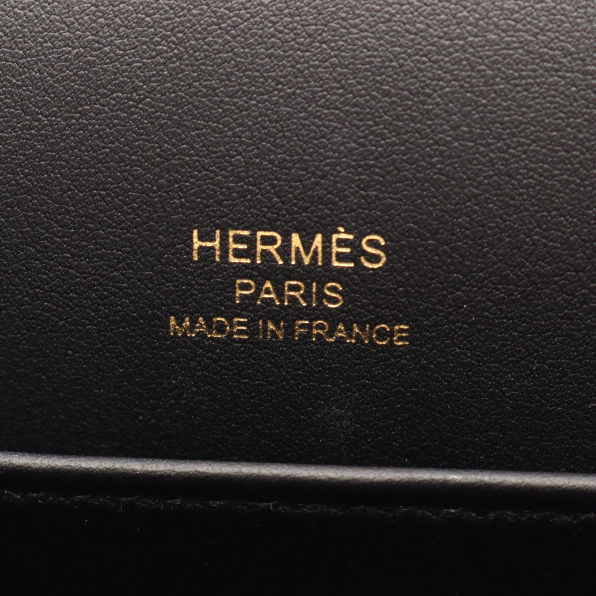Hermes Black Chevre Leather Shoulder Bag (Pre-Owned)