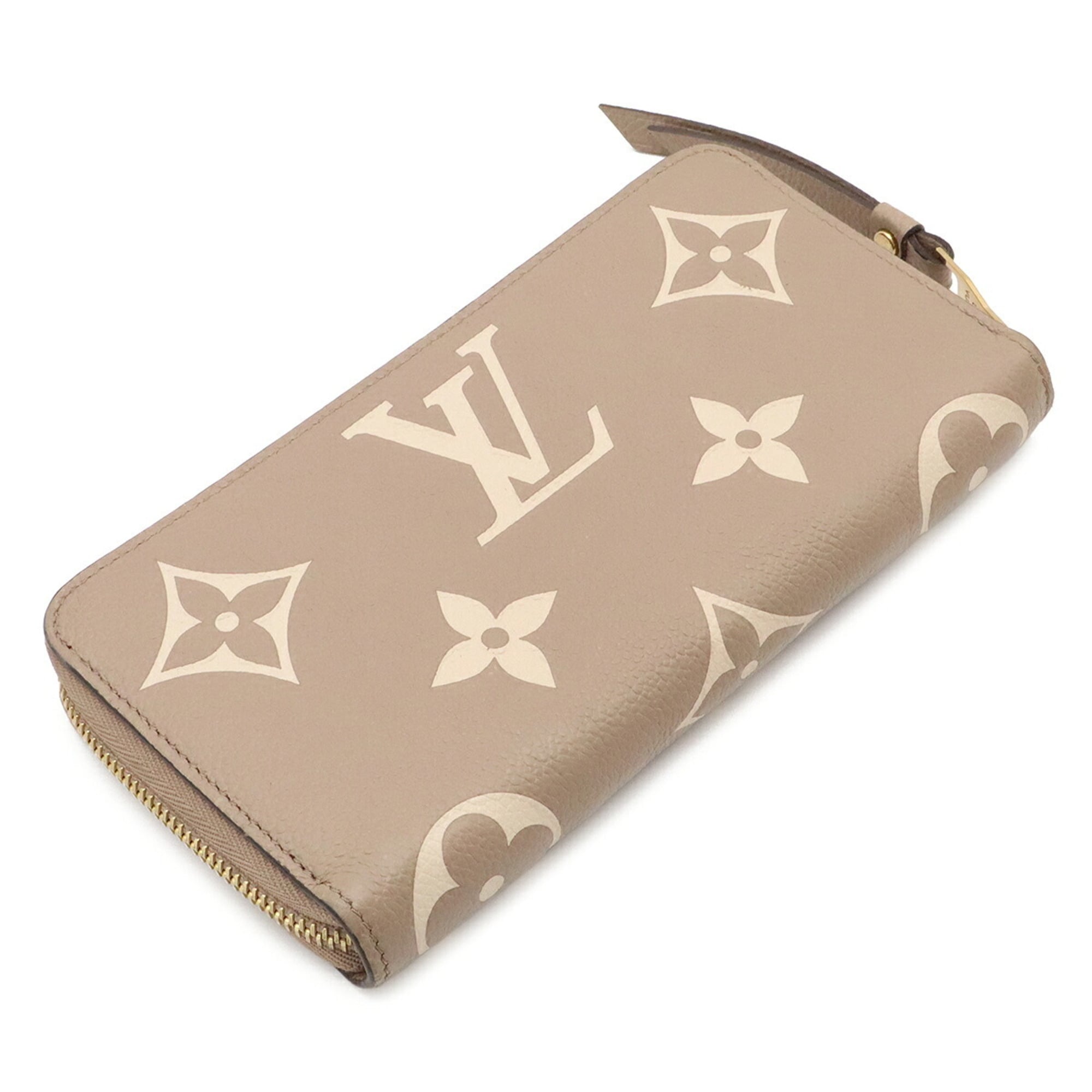 Louis Vuitton Cream Tourterelle Monogram Empreinte Leather Long Wallet (Bi-Fold) (Pre-Owned)