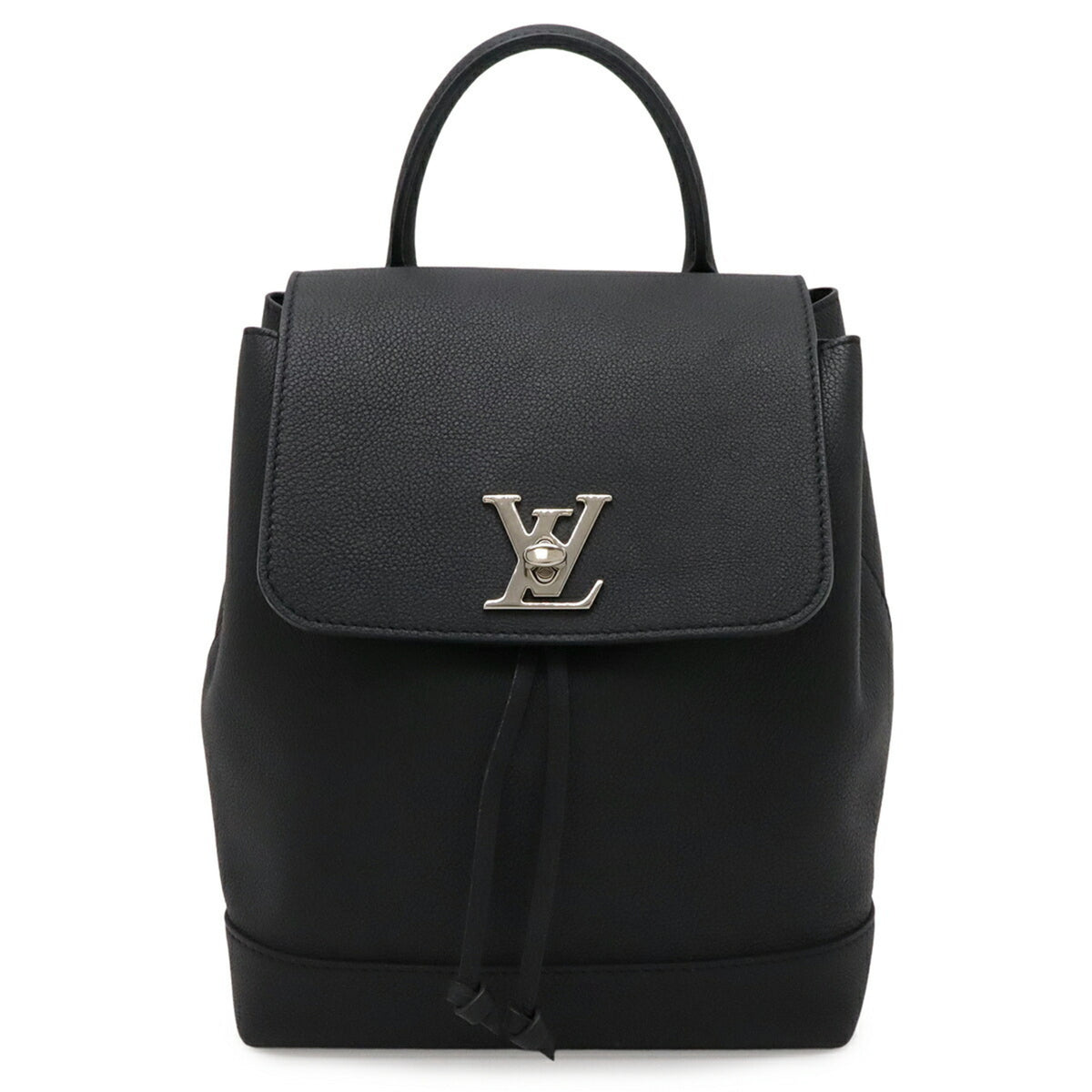 Louis Vuitton Black Noir Leather Backpack (Pre-Owned)