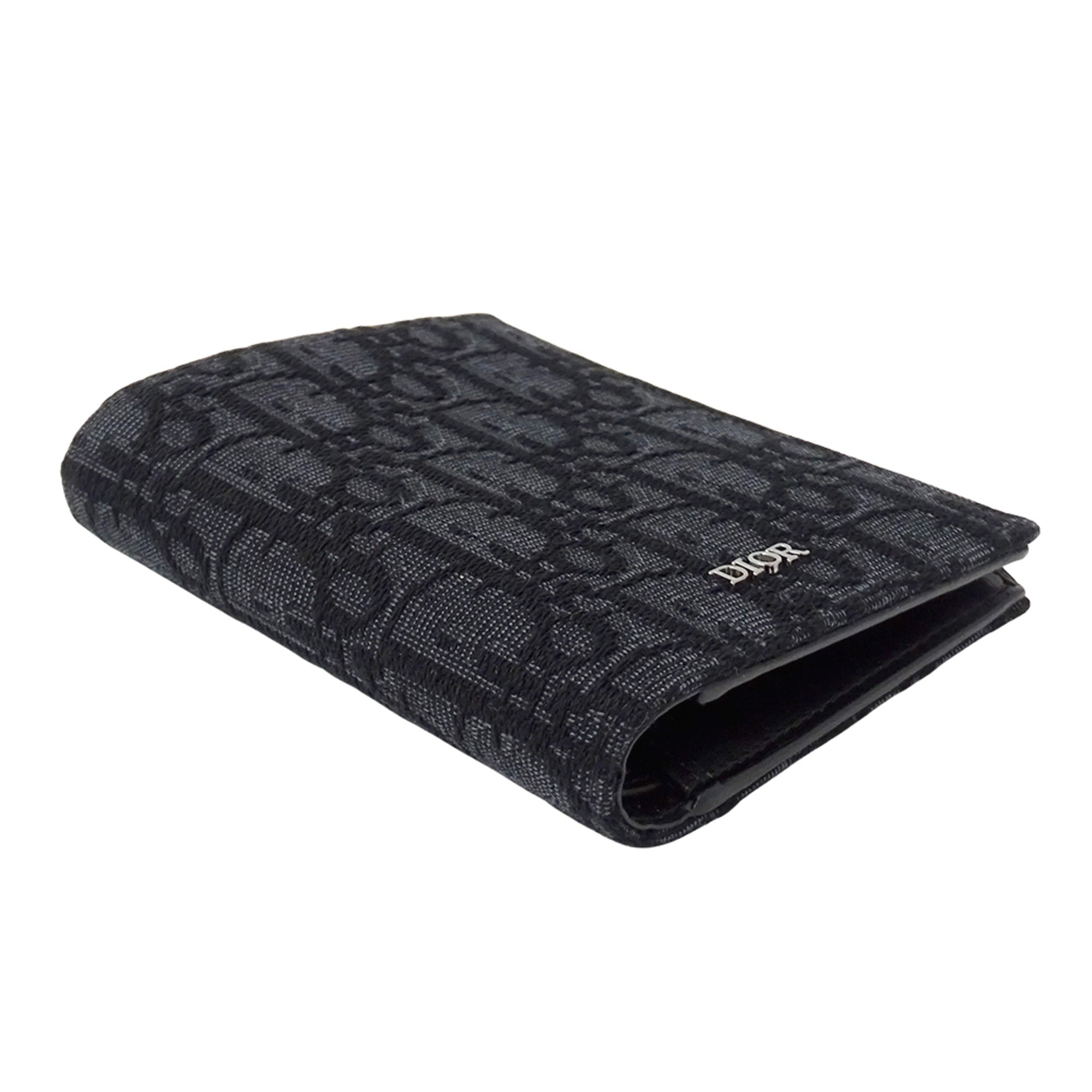 Christian Dior Black Jacquard Wallet (Bi-Fold) (Pre-Owned)