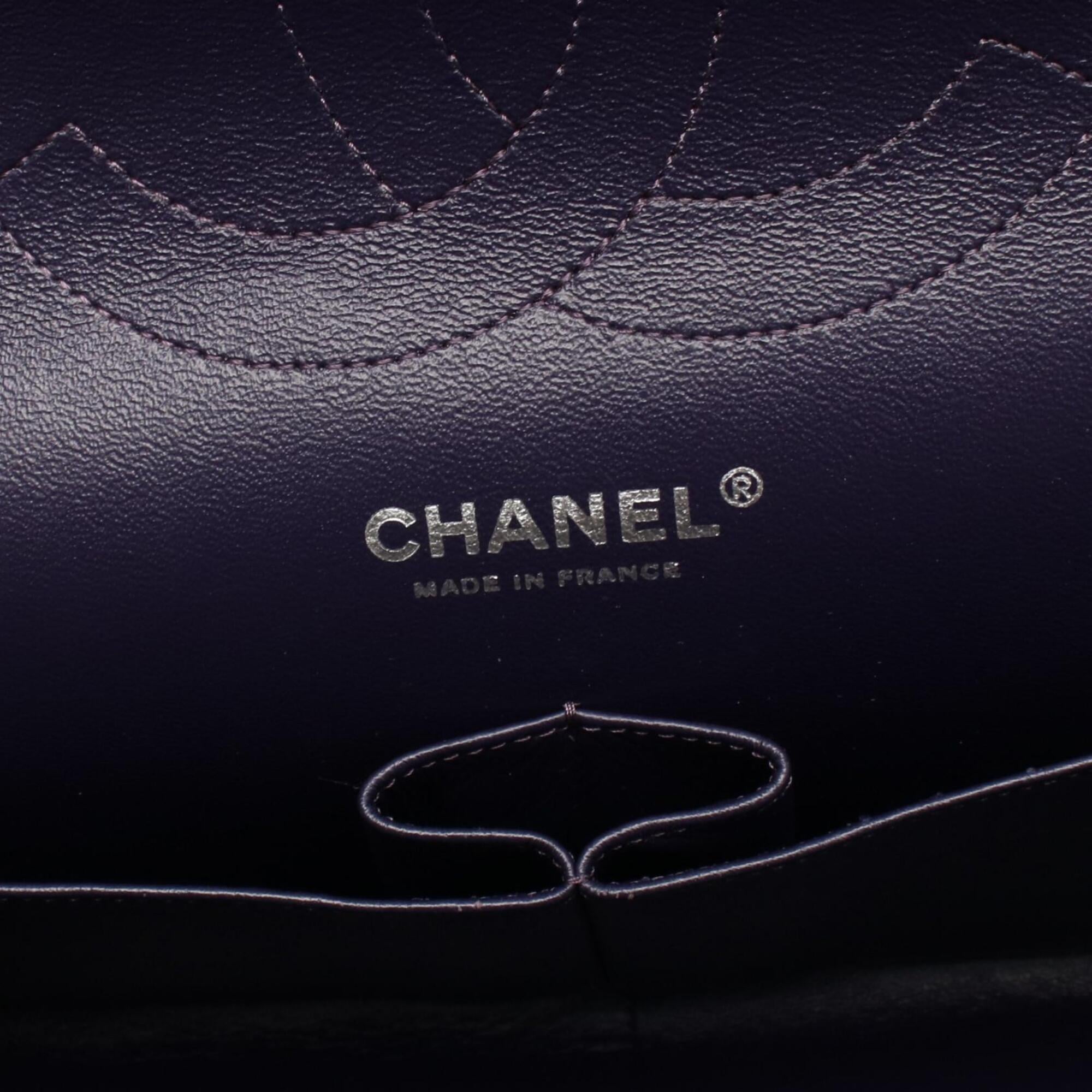 Chanel Purple Leather Handbag Shoulder Bag (Pre-Owned)
