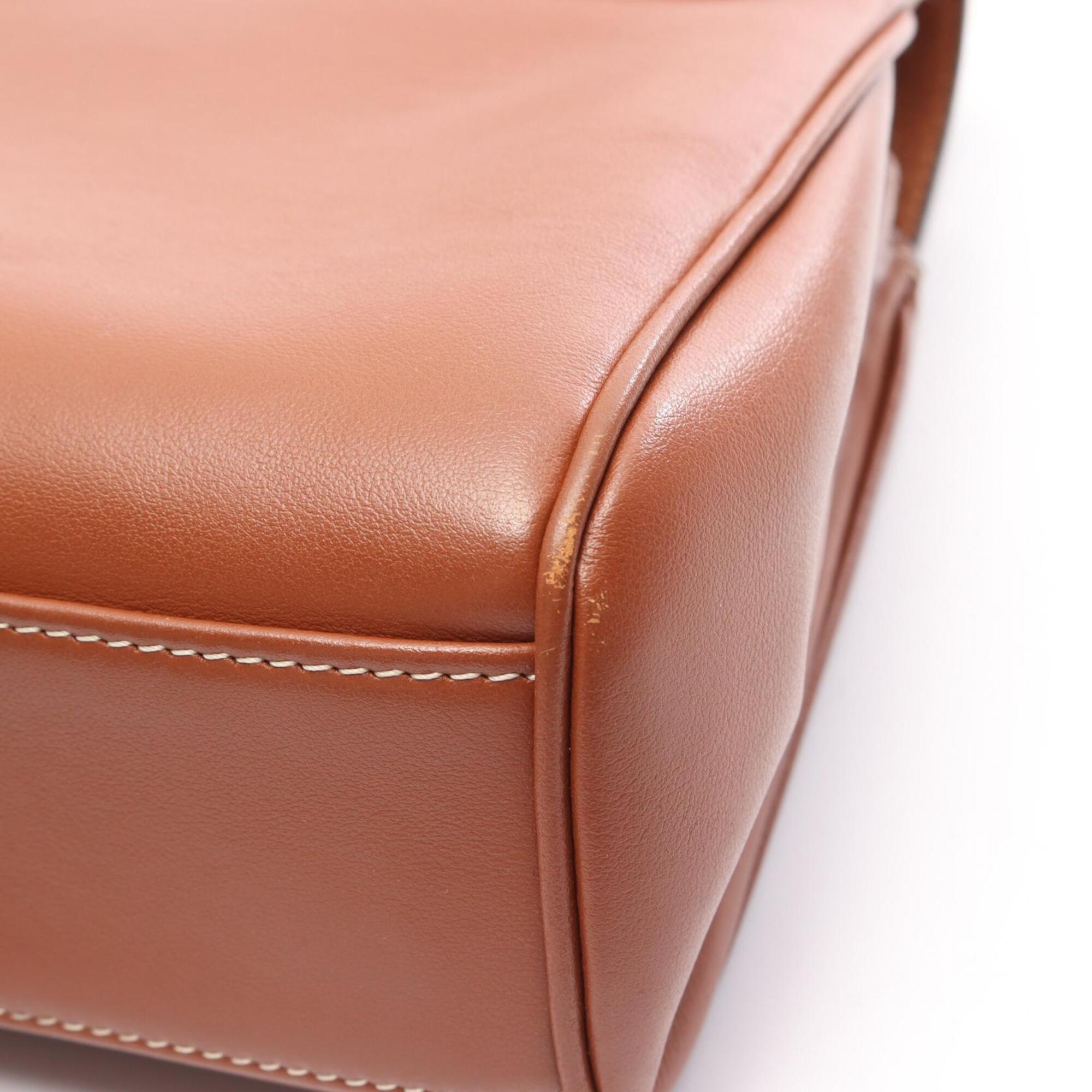 Celine Brown Leather Handbag Shoulder Bag (Pre-Owned)