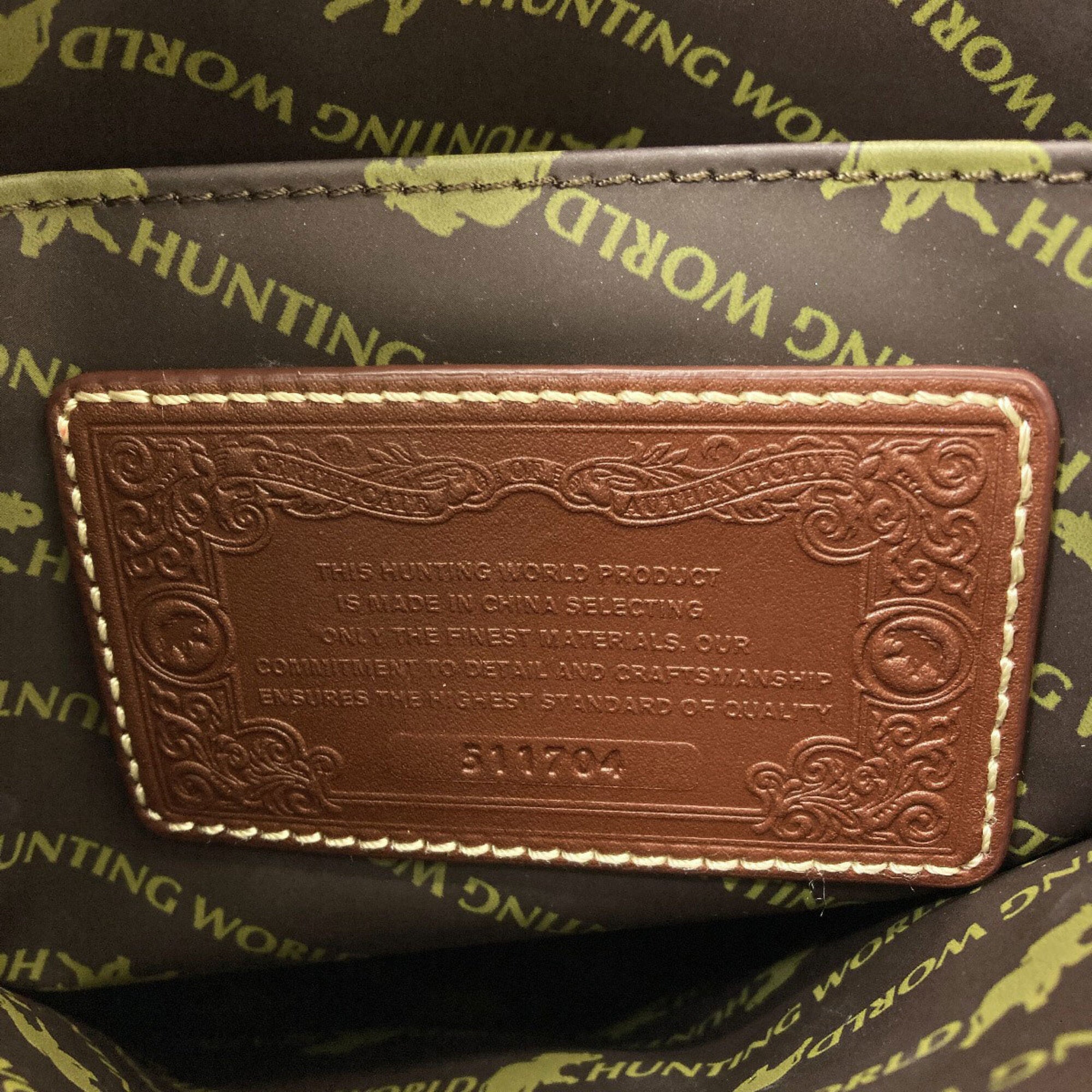 Hunting World Khaki Canvas Handbag (Pre-Owned)