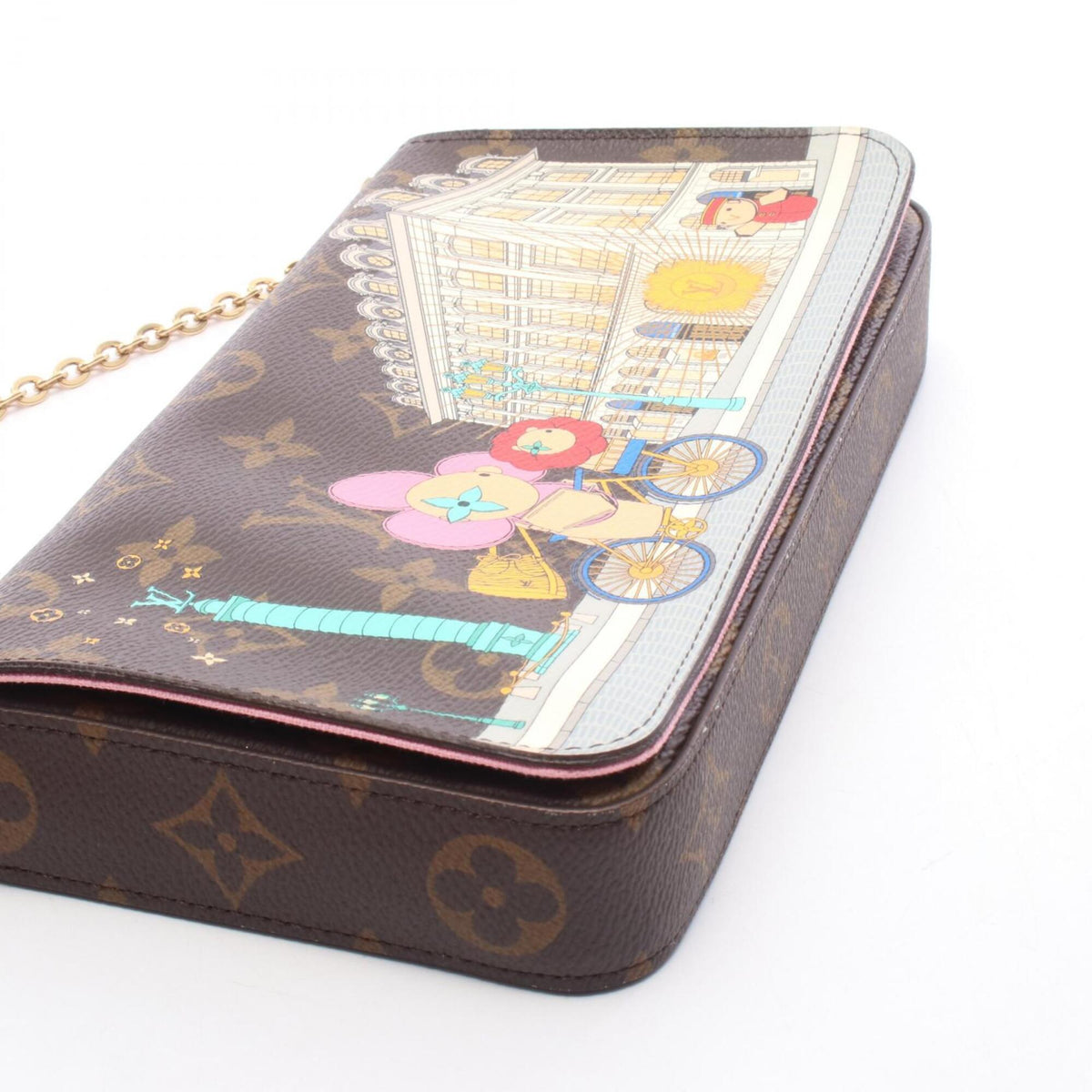 Louis Vuitton Brown Multi-Color Coated Canvas Pvc Leather Handbag Shoulder Bag (Pre-Owned)