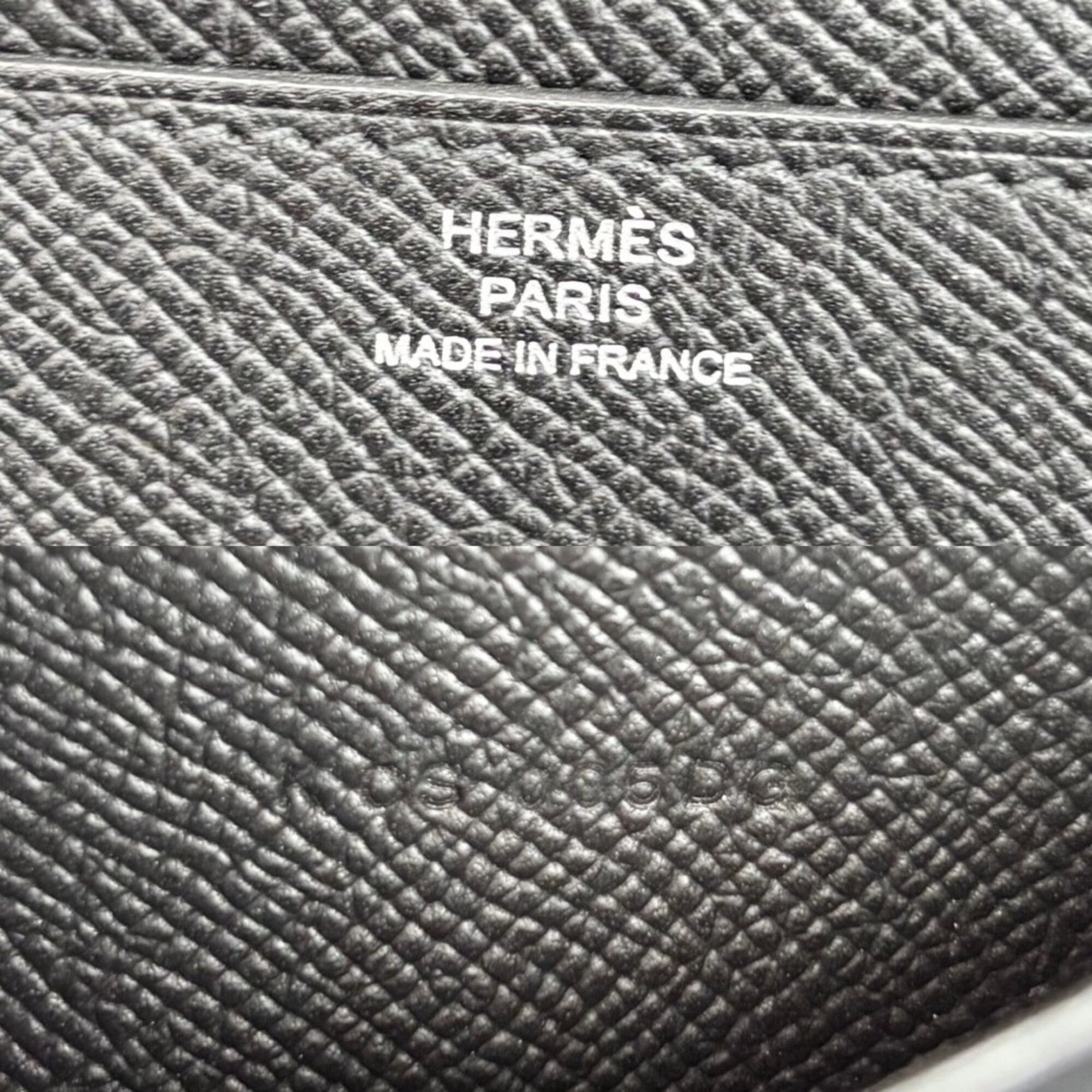 Hermes Black Epsom Leather Chain/Shoulder Wallet (Pre-Owned)