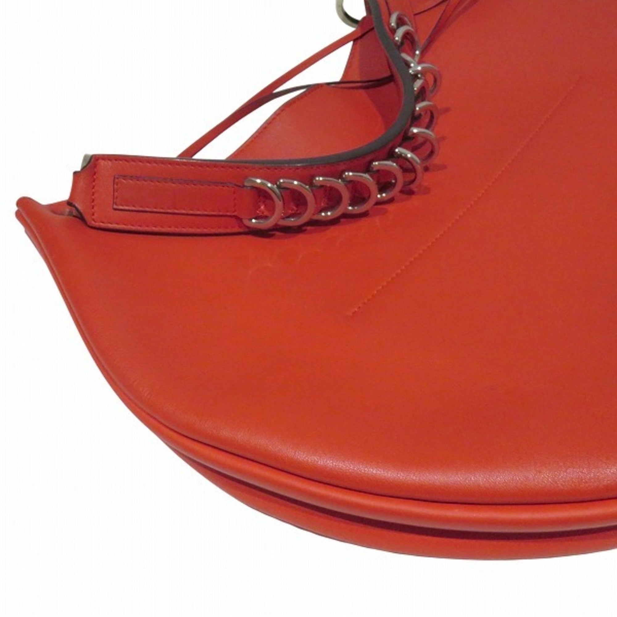 Loewe Red Color Leather Handbag Shoulder Bag (Pre-Owned)