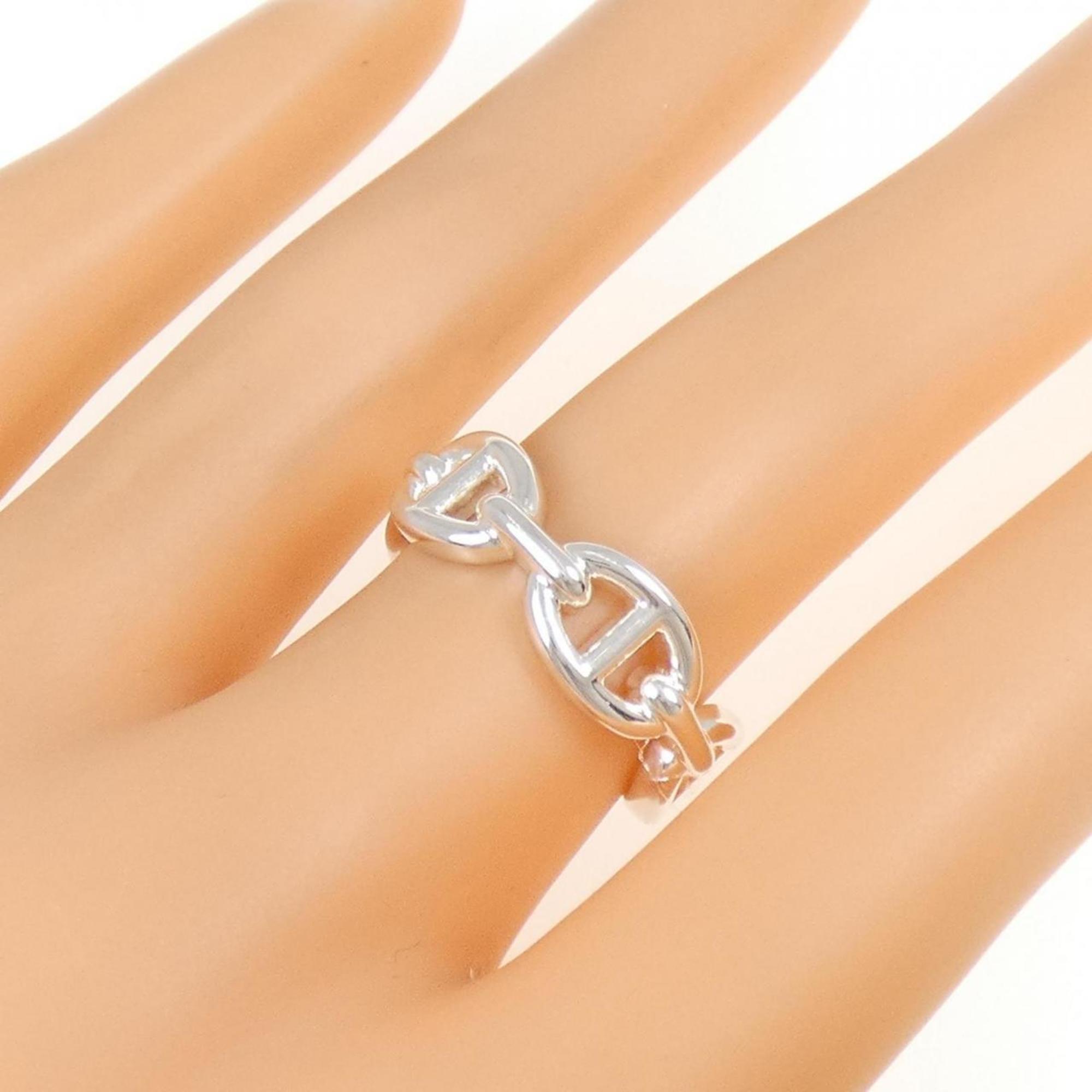 Hermes Chaine D'ancre Silver 925 Band Ring (Pre-Owned)