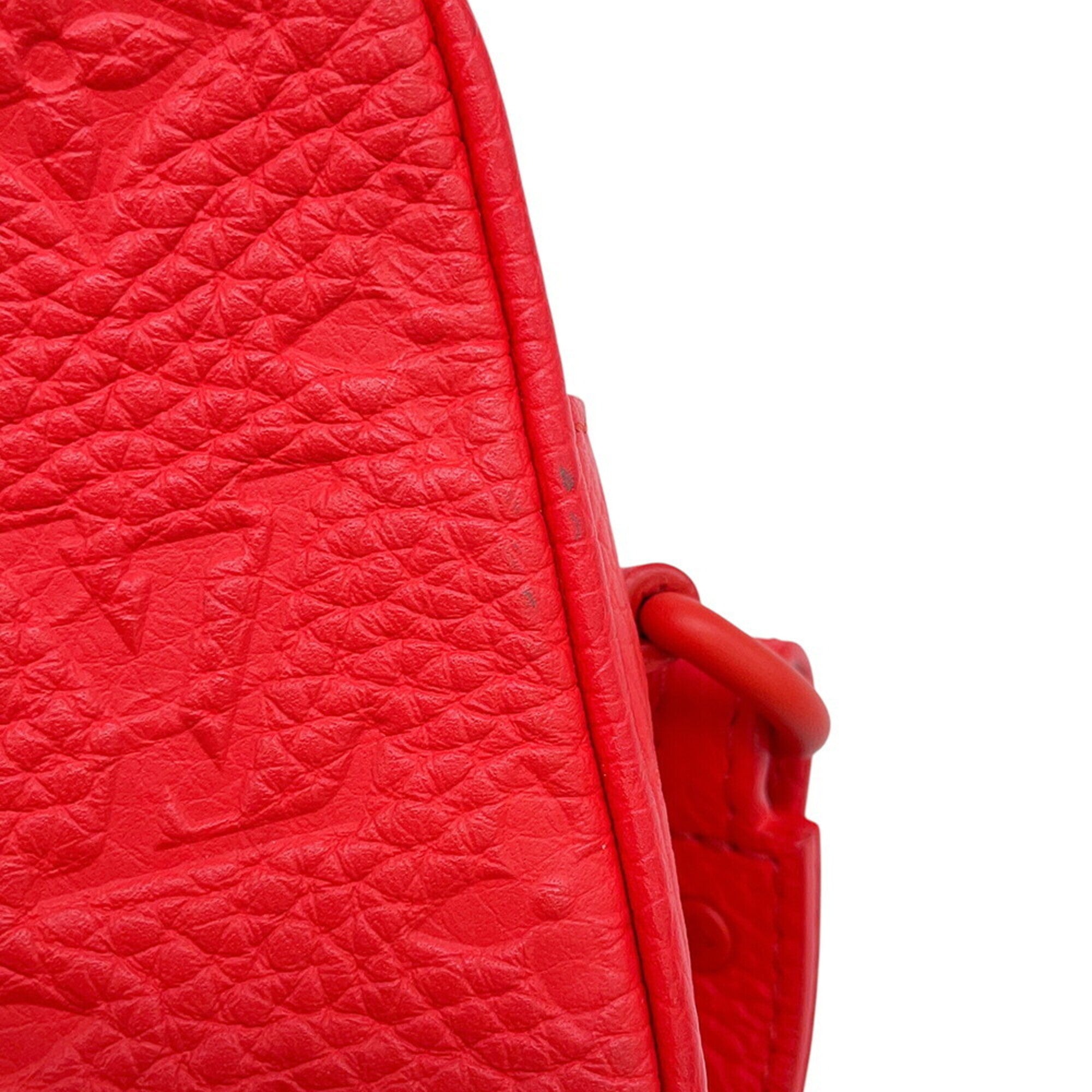 Louis Vuitton Monogram Red Color Monogram Handbag Pochette (Pre-Owned)