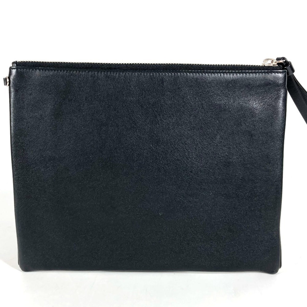 Christian Dior Black Leather Clutch Bag Pouch (Pre-Owned)