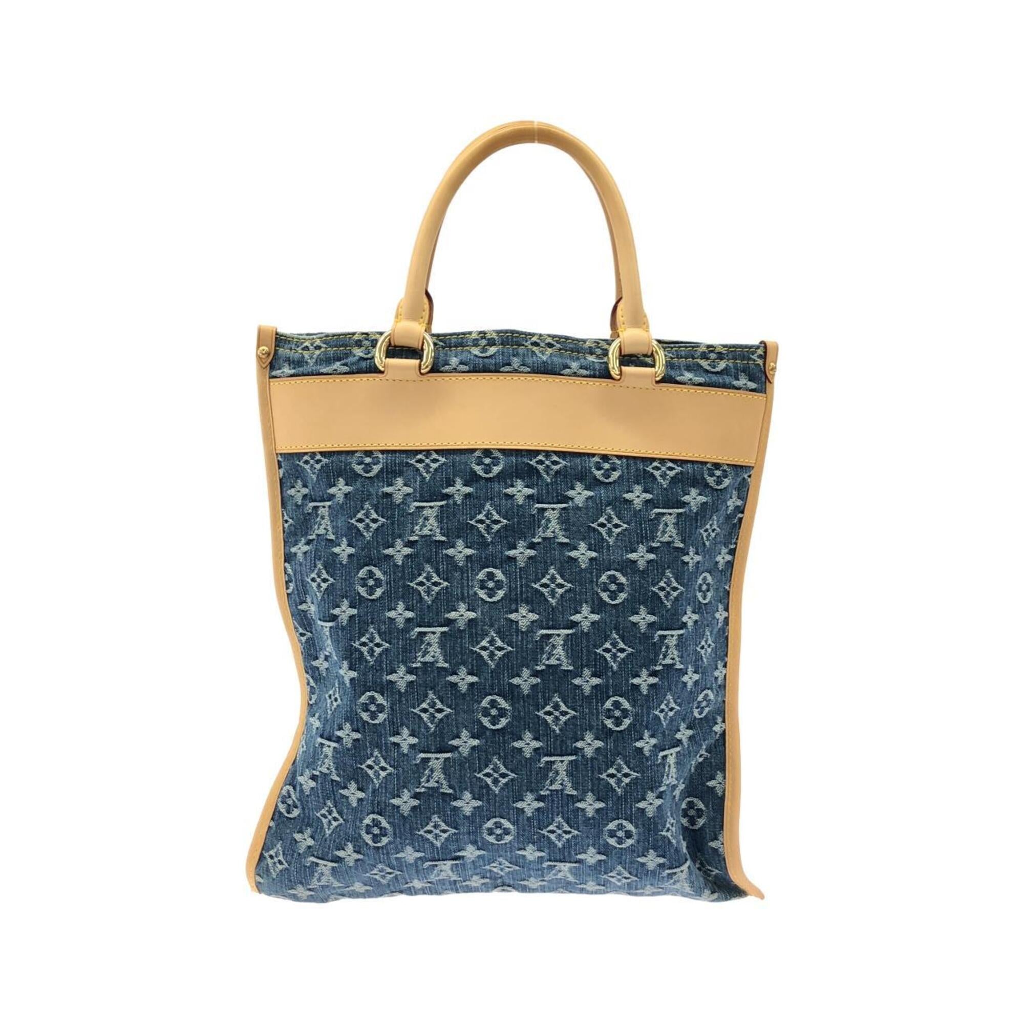 Louis Vuitton Monogram Denim Blue Monogram Denim Handbag (Pre-Owned)