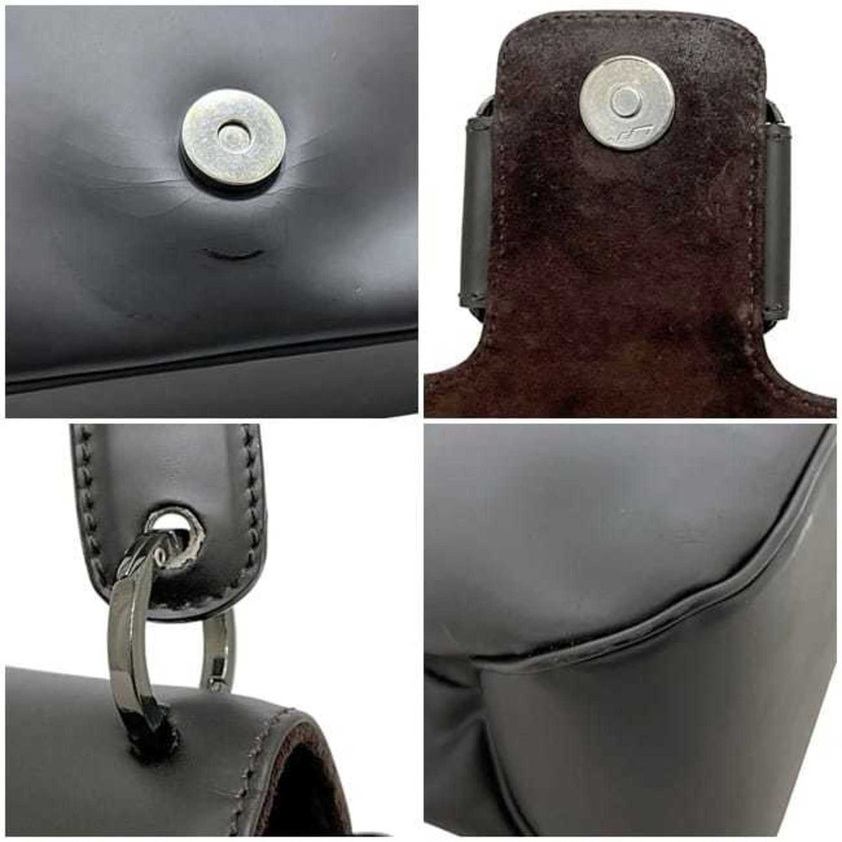 Salvatore Ferragamo Brown Dark Brown Leather Shoulder Bag (Pre-Owned)