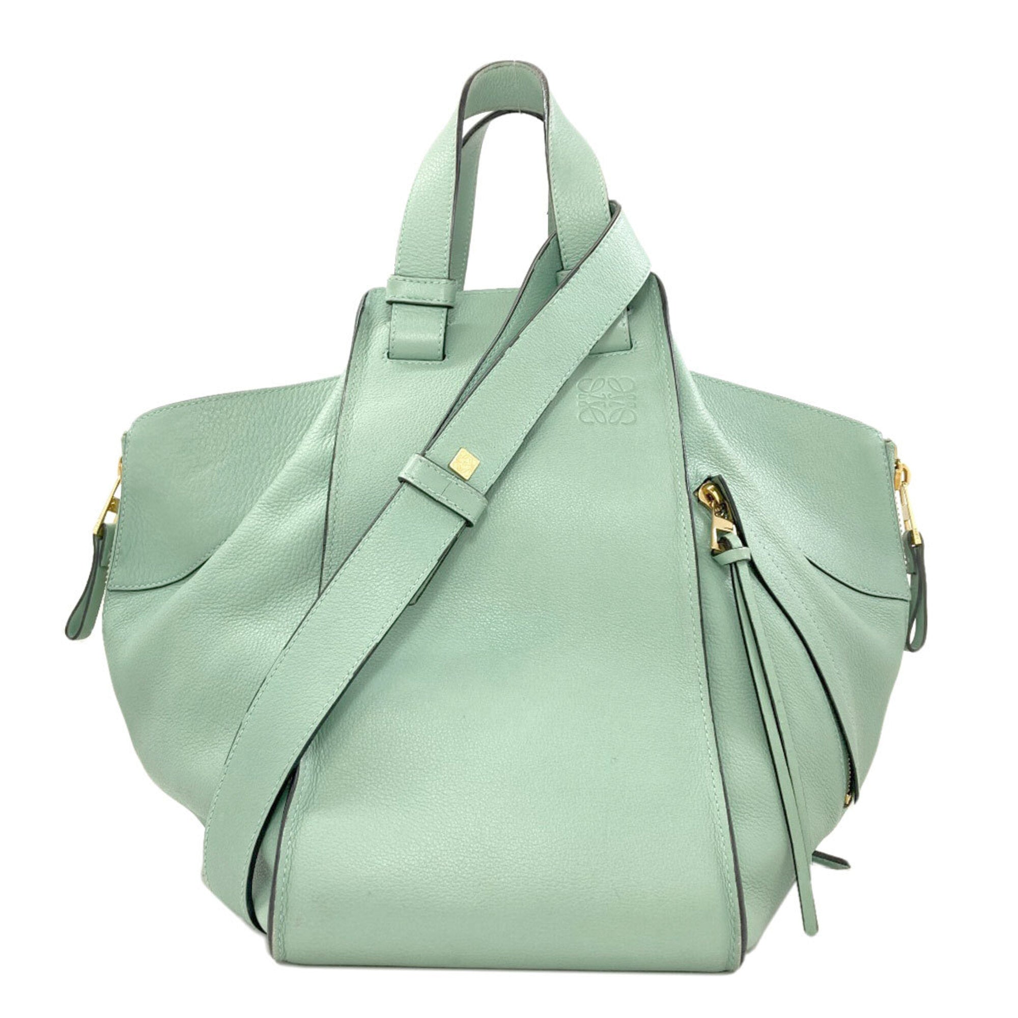 Loewe Light Green Leather Handbag Pouch (Pre-Owned)