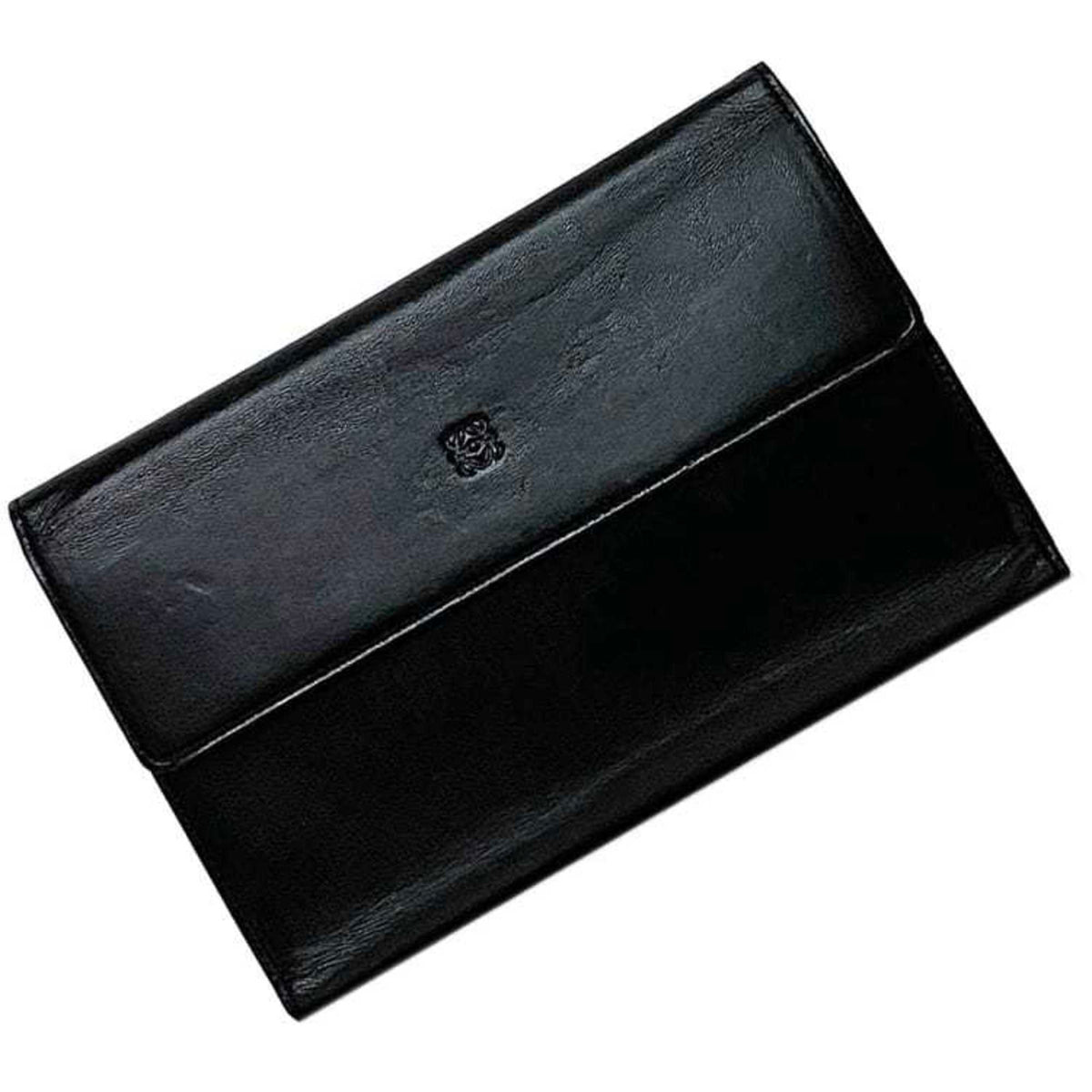 Loewe Black Nappa Leather Leather Wallet (Tri-Fold) (Pre-Owned)