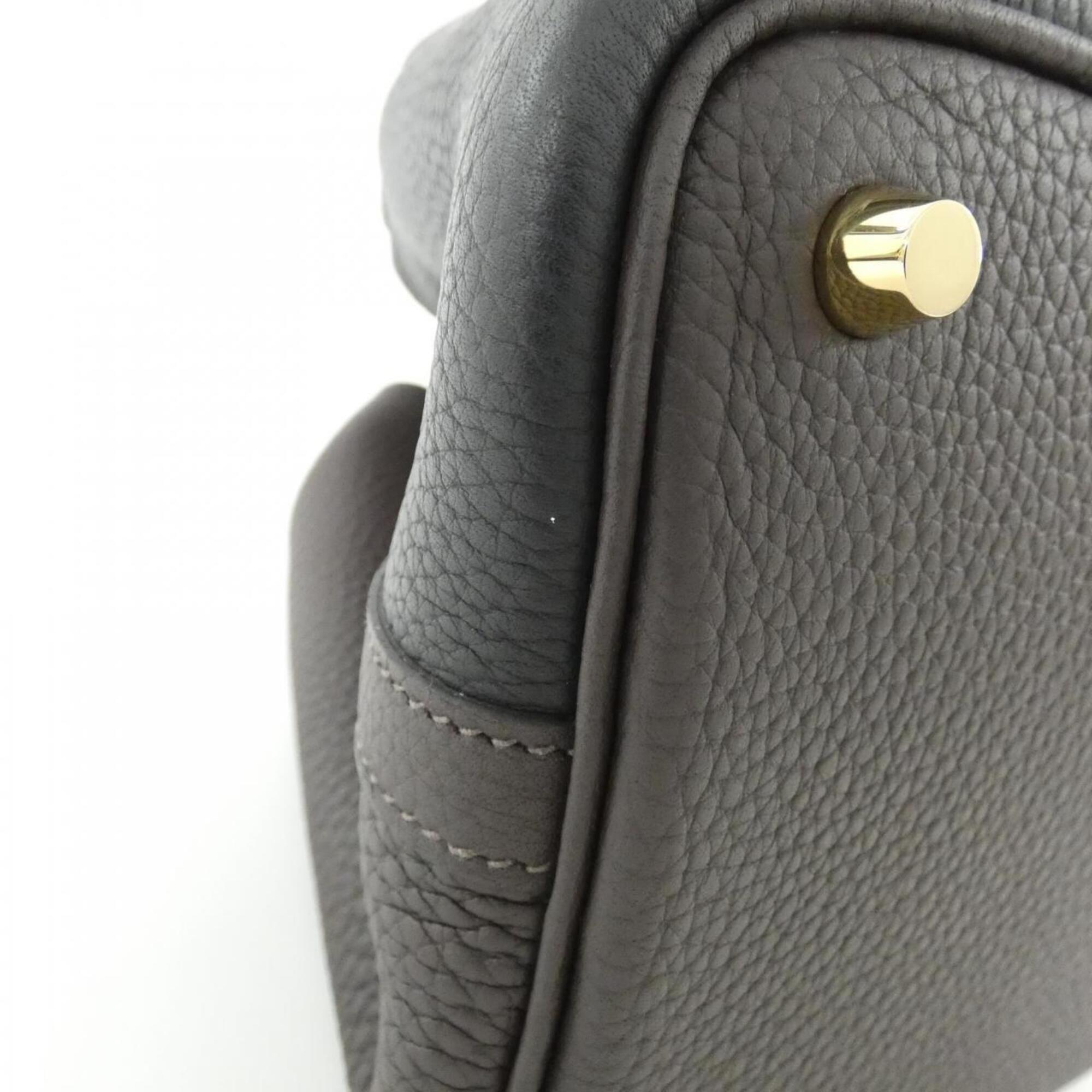 Hermes Black Taurillon Clemence Leather Handbag (Pre-Owned)