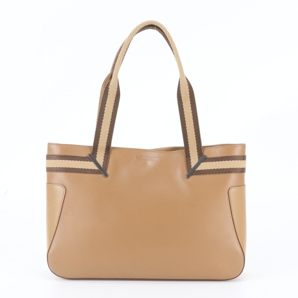 Gucci Brown Leather Handbag Shoulder Bag Tote Bag (Pre-Owned)