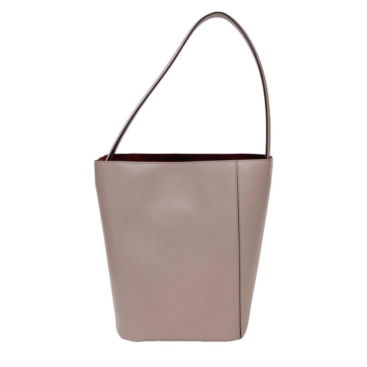 Cartier Bordeaux Grayish Leather Shoulder Bag (Pre-Owned)