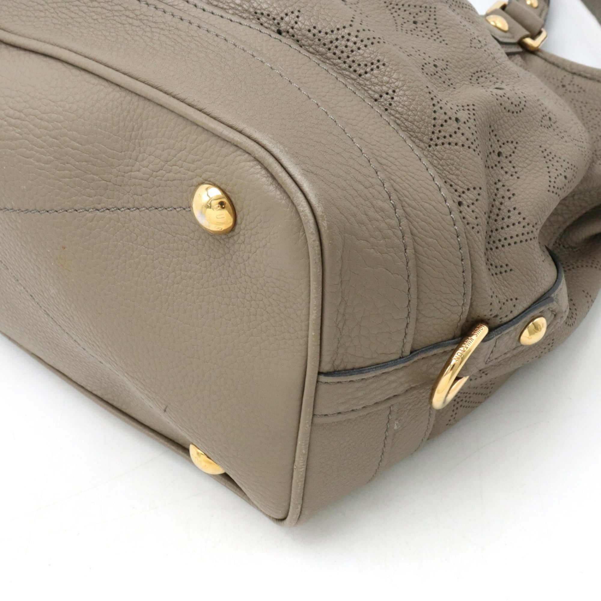 Louis Vuitton Grayish Taupe Leather Shoulder Bag Tote Bag (Pre-Owned)