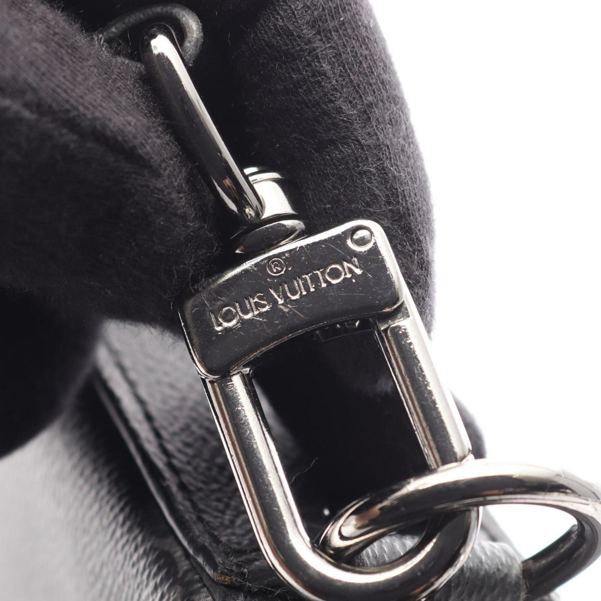 Louis Vuitton Black Gray Coated Canvas Pvc Monogram Eclipse Leather Handbag Shoulder Bag (Pre-Owned)