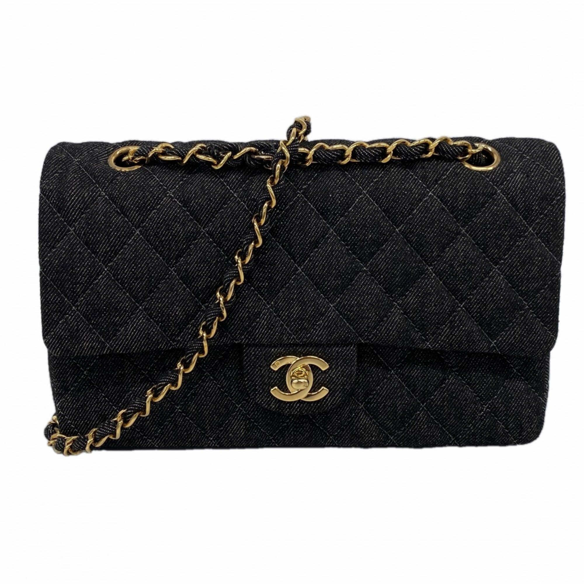 Chanel Black Denim Shoulder Bag (Pre-Owned)