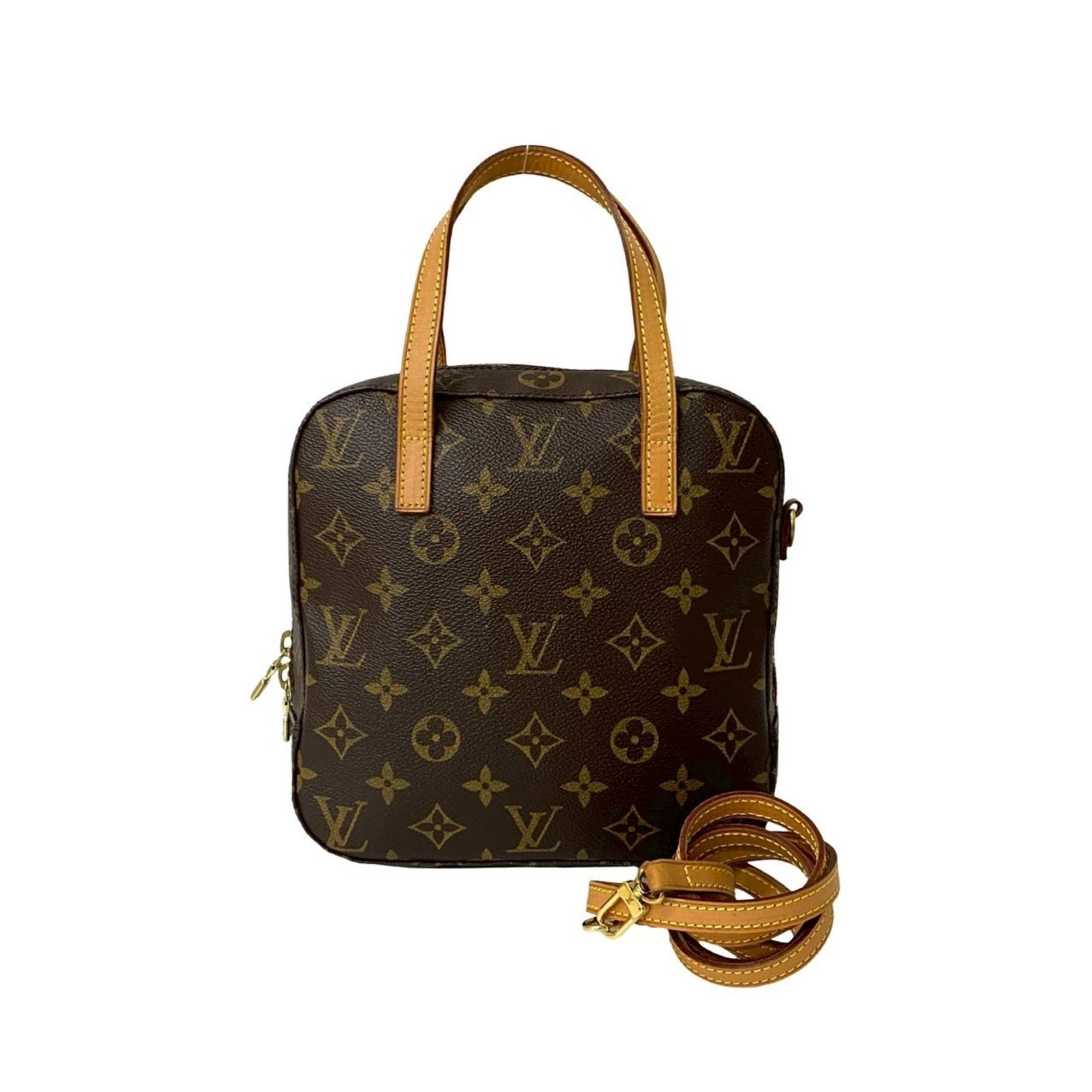 Louis Vuitton Brown Leather Pvc Handbag Shoulder Bag (Pre-Owned)