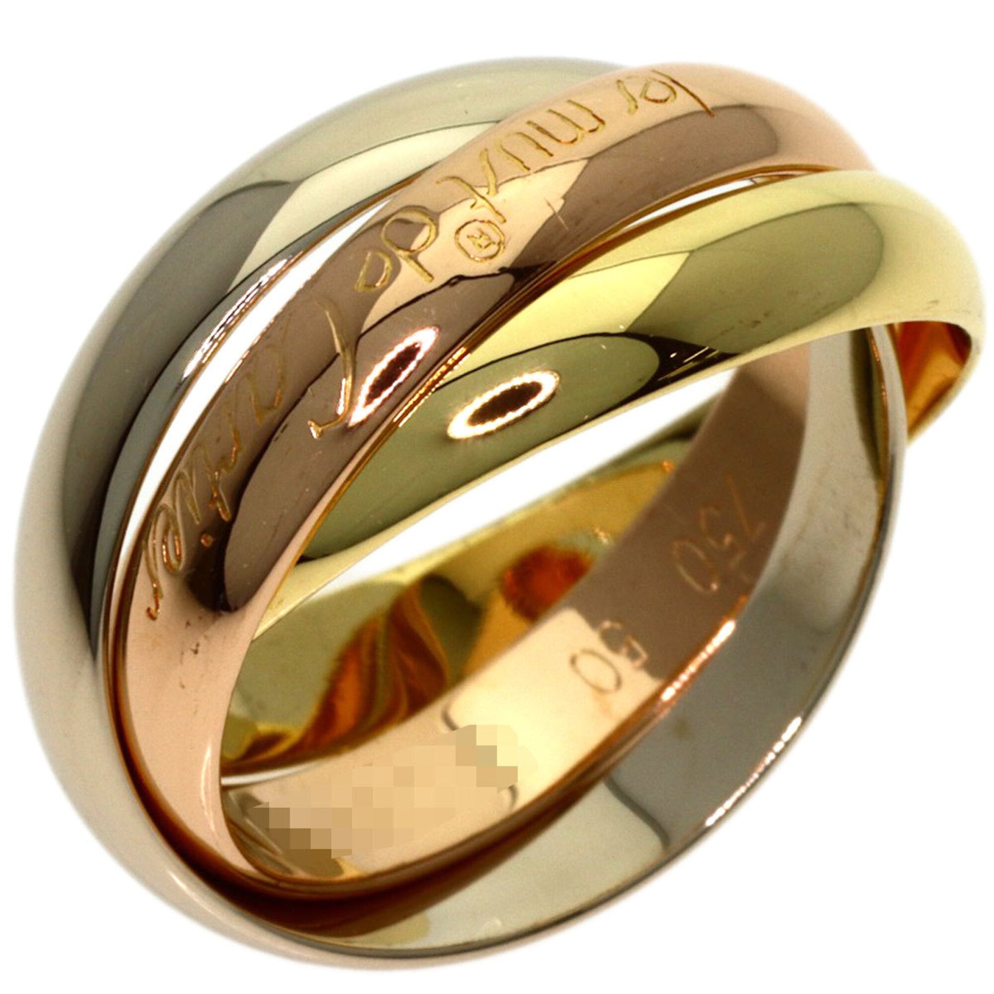 Cartier Trinity Yellow Gold (18K) Pink Gold (18K) White Gold (18K) Band Ring (Pre-Owned)