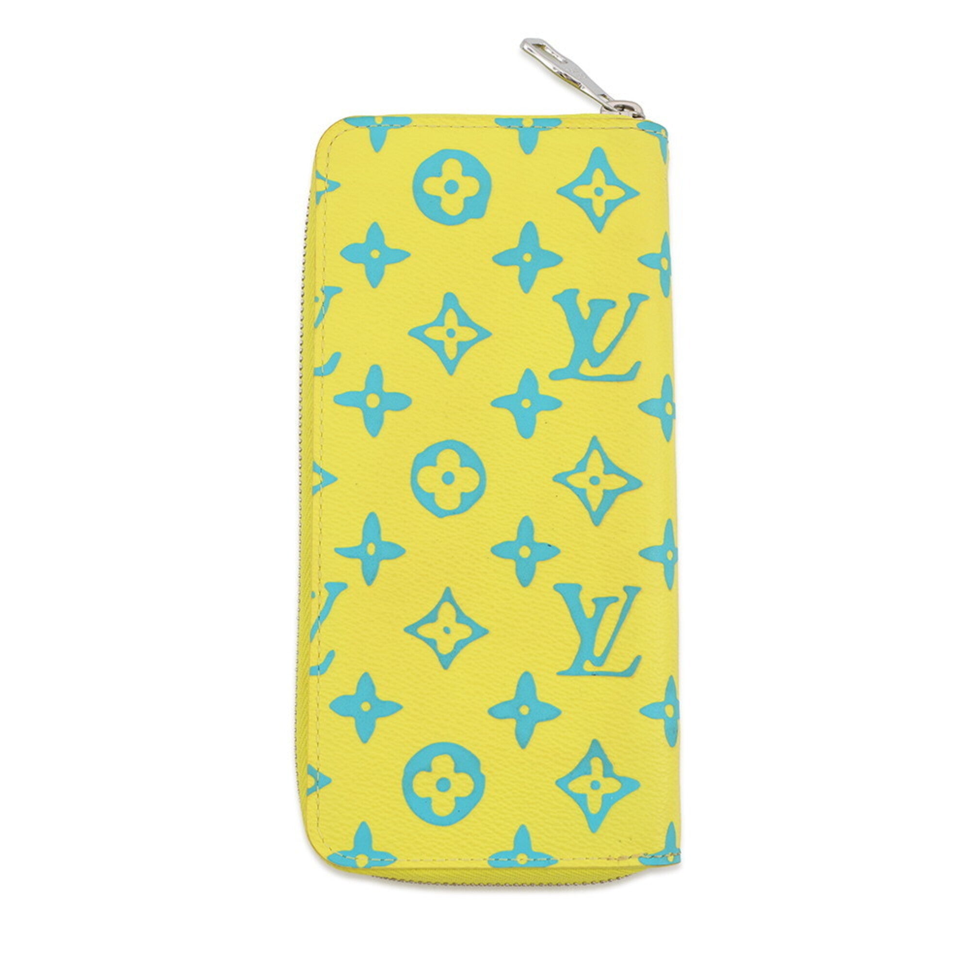Louis Vuitton Blue Yellow Monogram Long Wallet (Bi-Fold) (Pre-Owned)